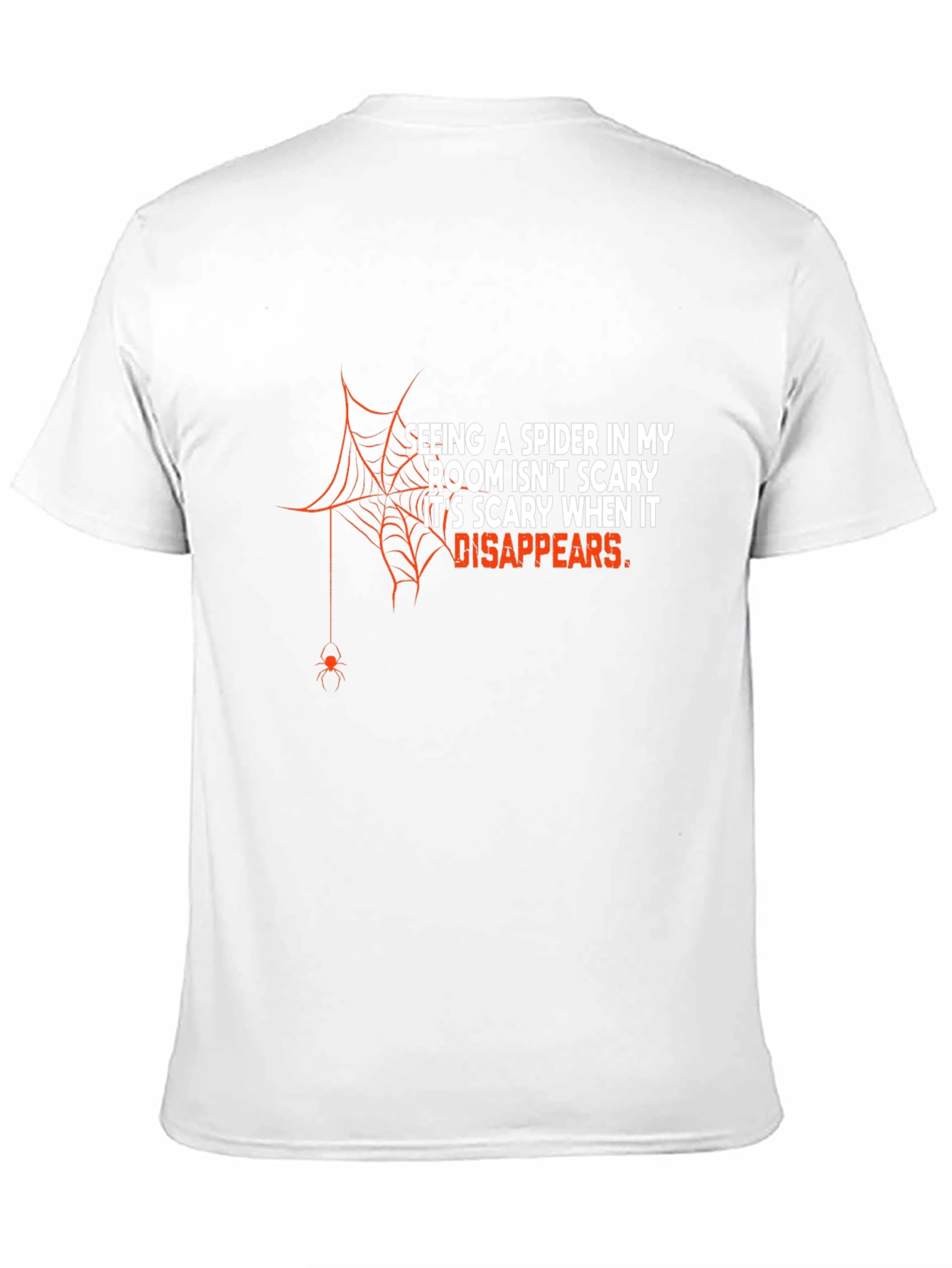 Black Funny Spider Disappears Graphic T-Shirt view 11