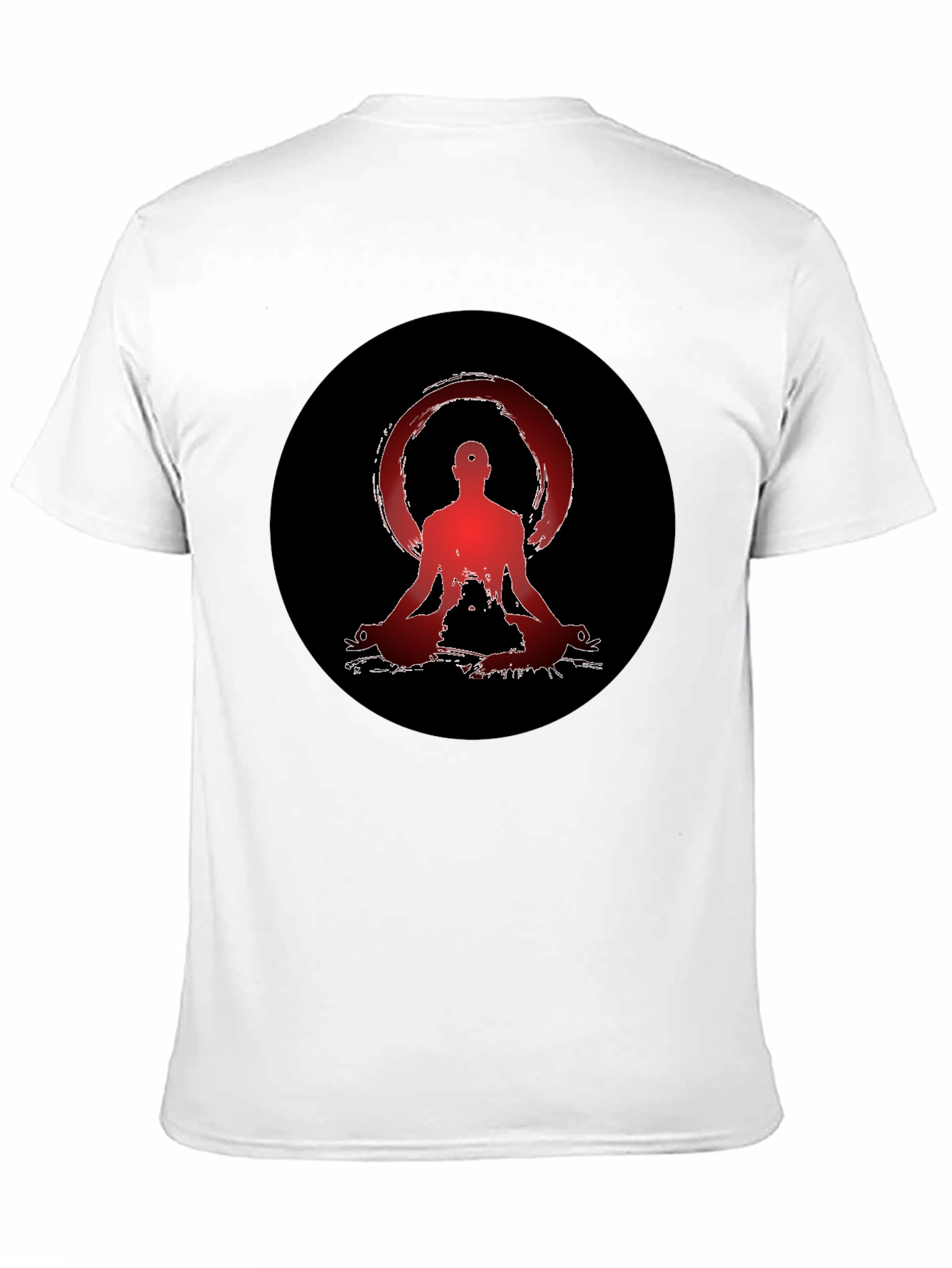 Black Zen Meditation Graphic Tee - Unisex Black T-Shirt view 11