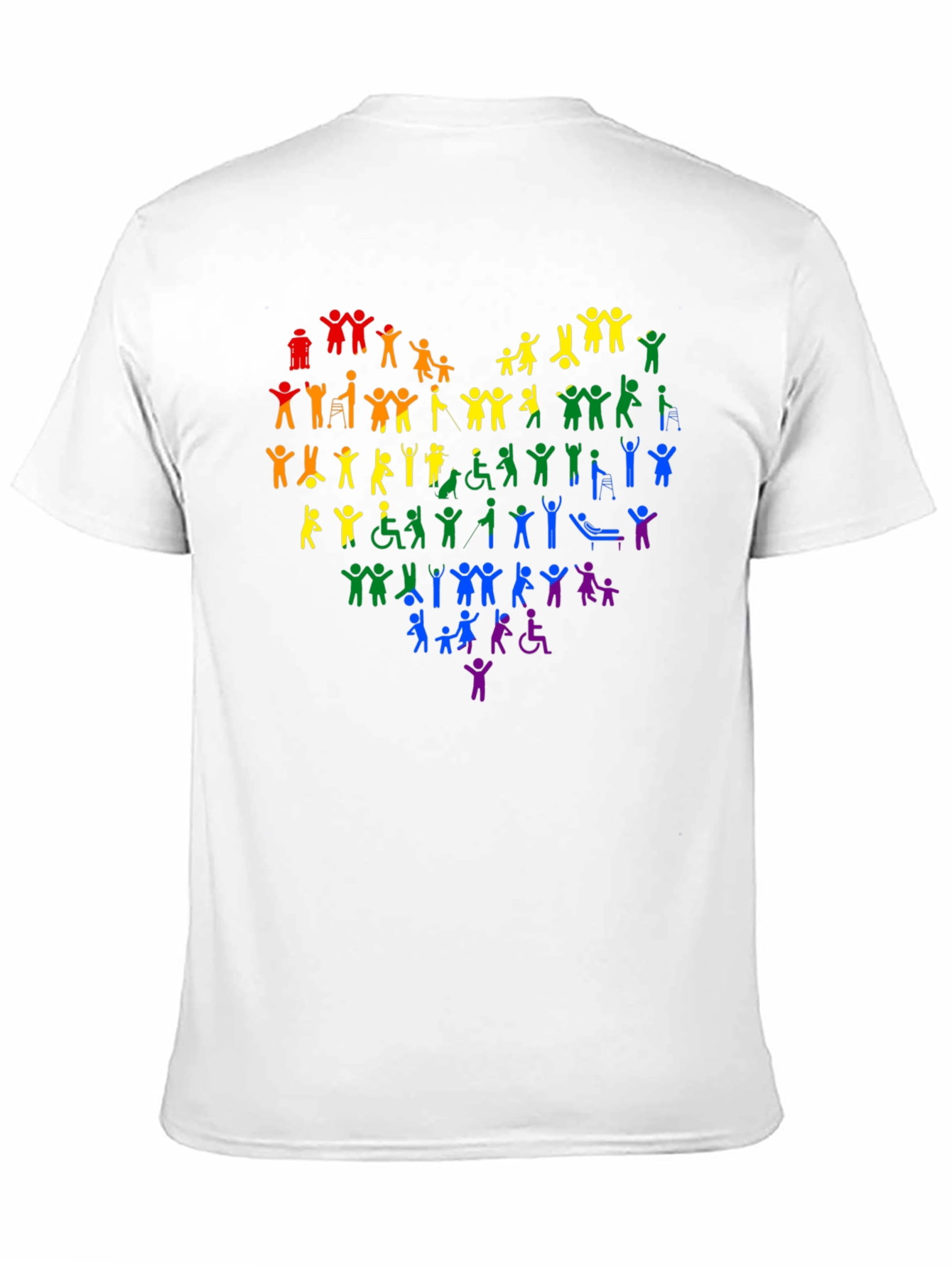 Black Inclusive Rainbow Heart Graphic Tee view 11