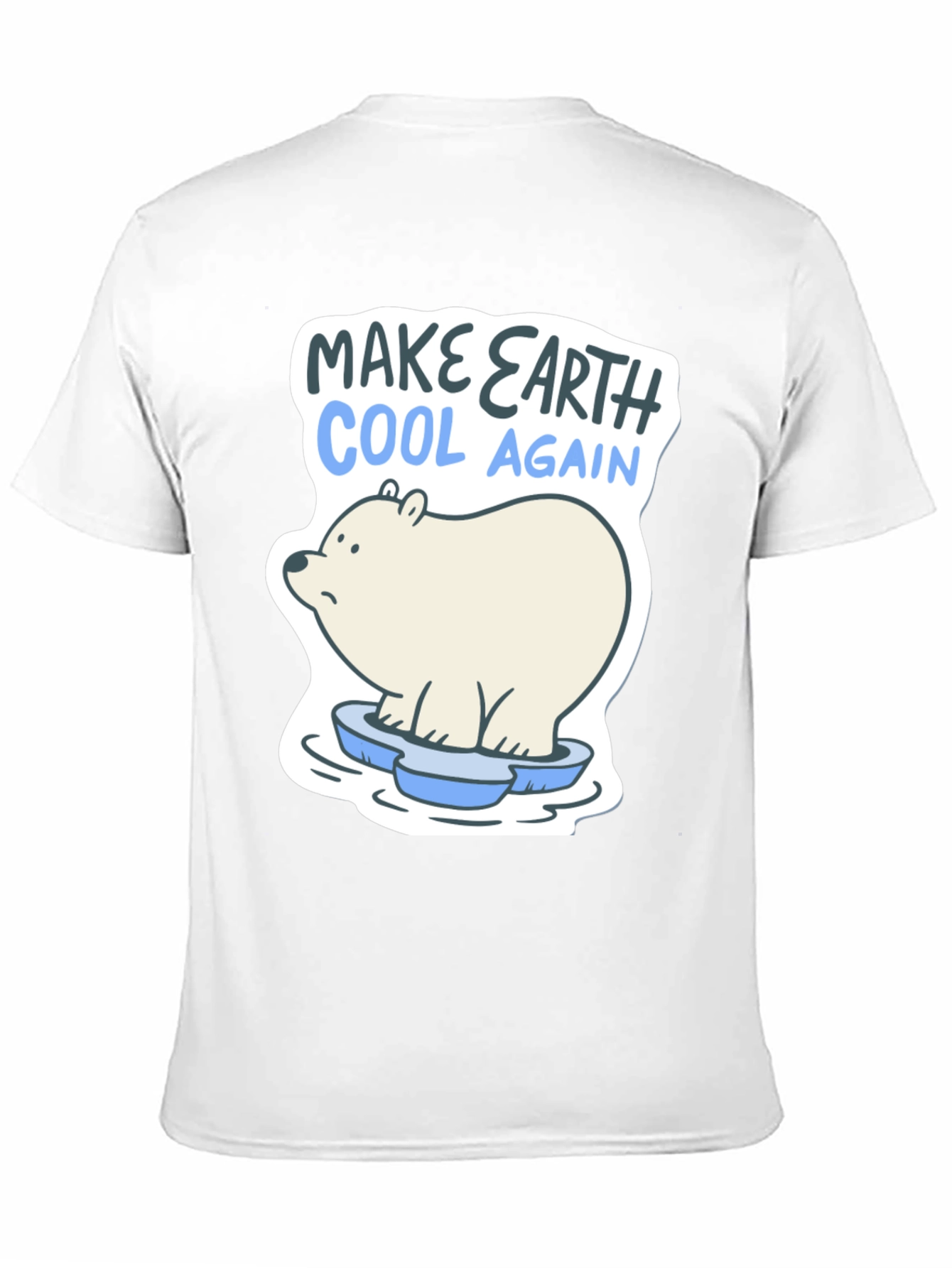 Black Make Earth Cool Again Polar Bear T-Shirt view 11