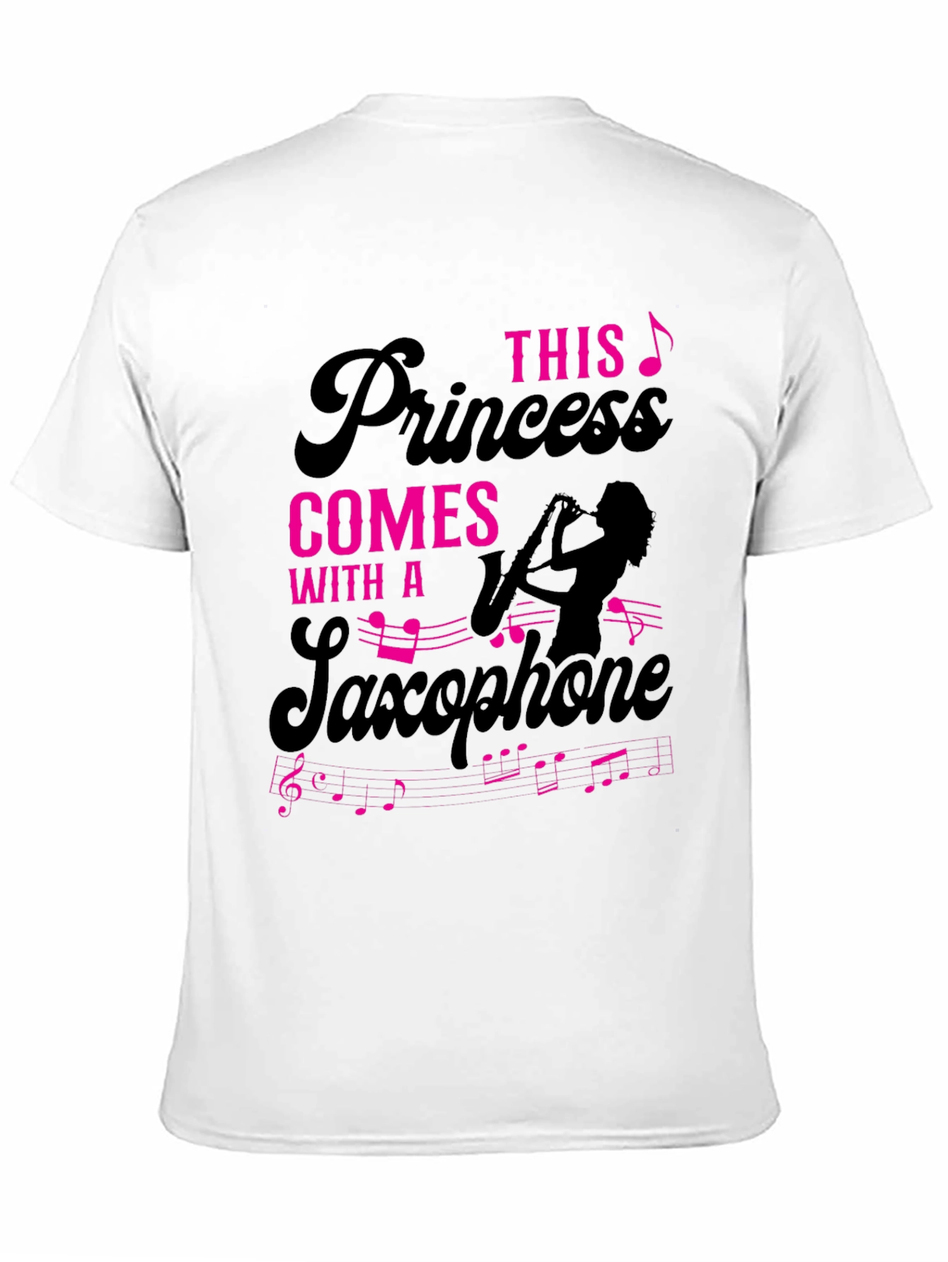 Black Princess Saxophone T-Shirt - Musician Tee view 11