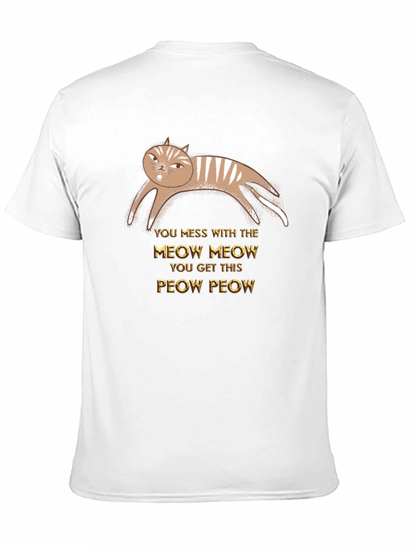 Black You Mess With Meow Cat Graphic Tee view 11