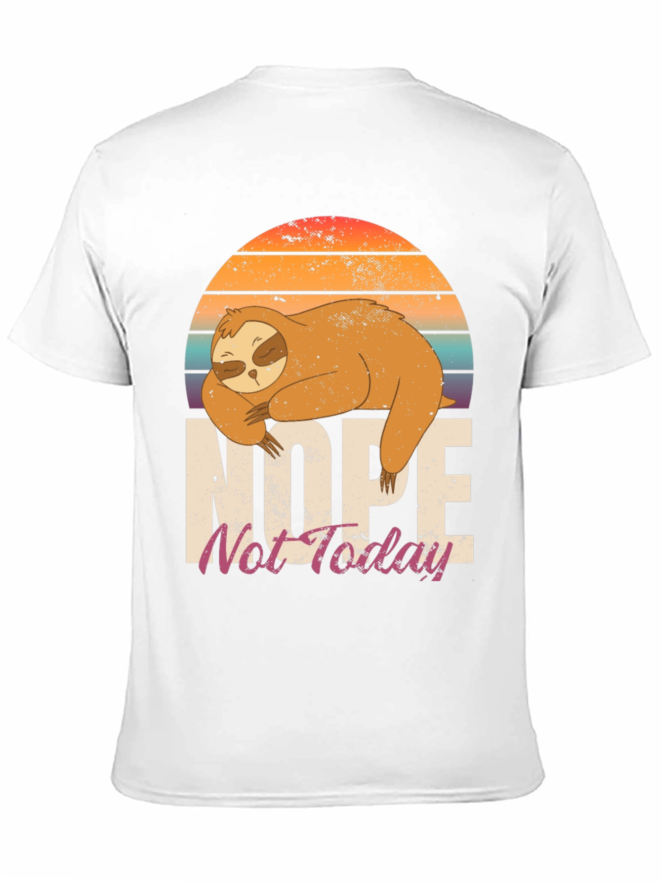 Black Nope Not Today Sloth Graphic Tee view 11