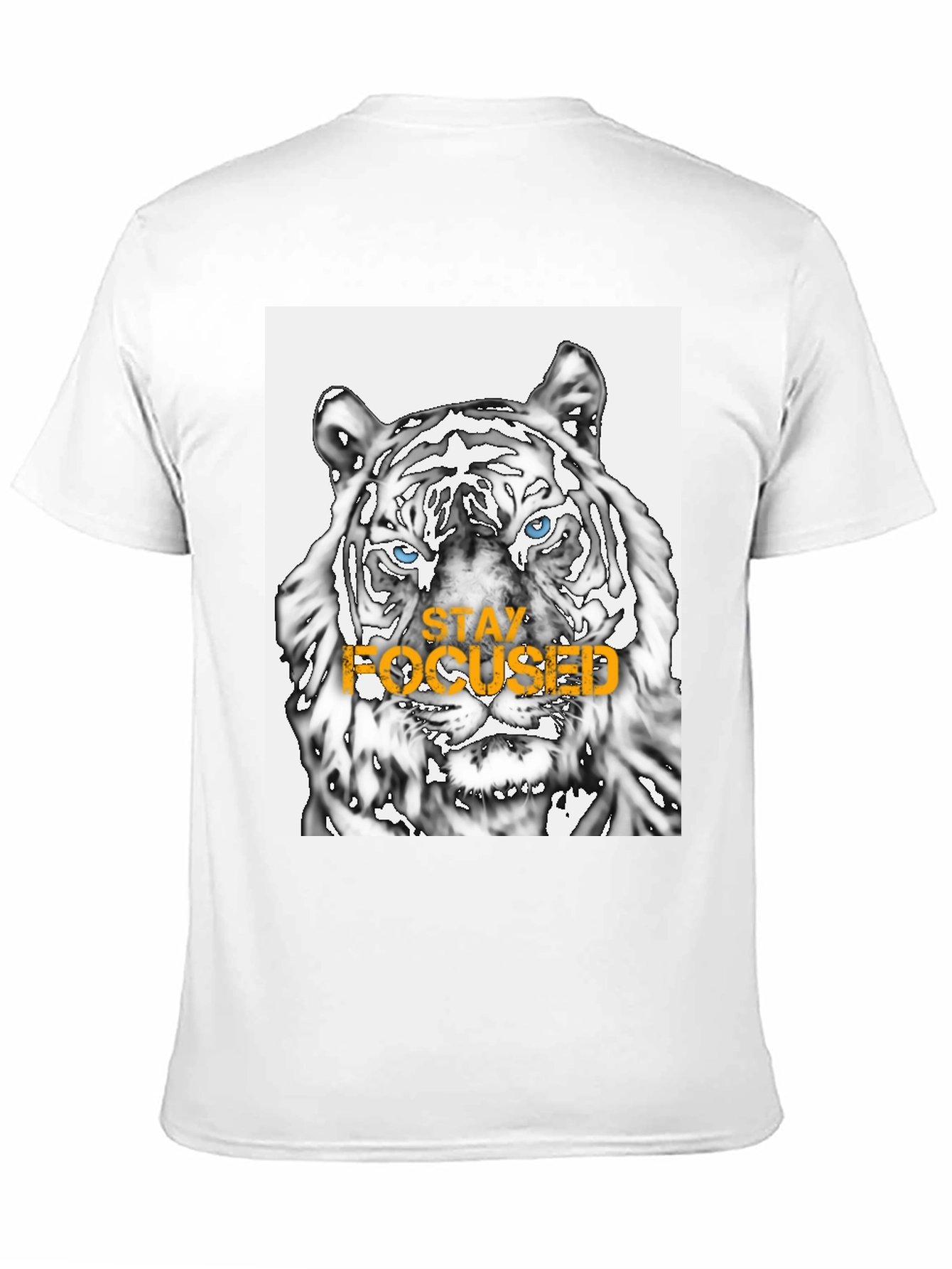 Black Stay Focused Tiger Graphic Tee - Black view 11