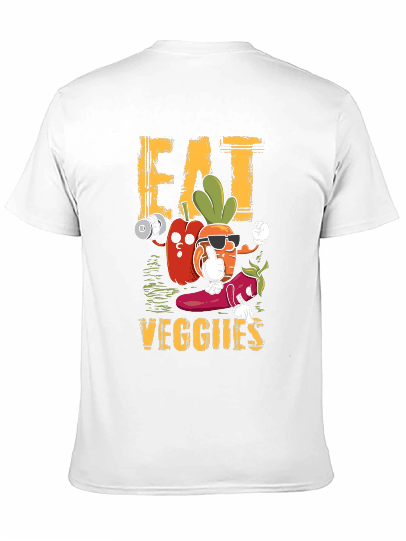 Eat Veggies T-Shirt - Cartoon Veggie Characters - 11
