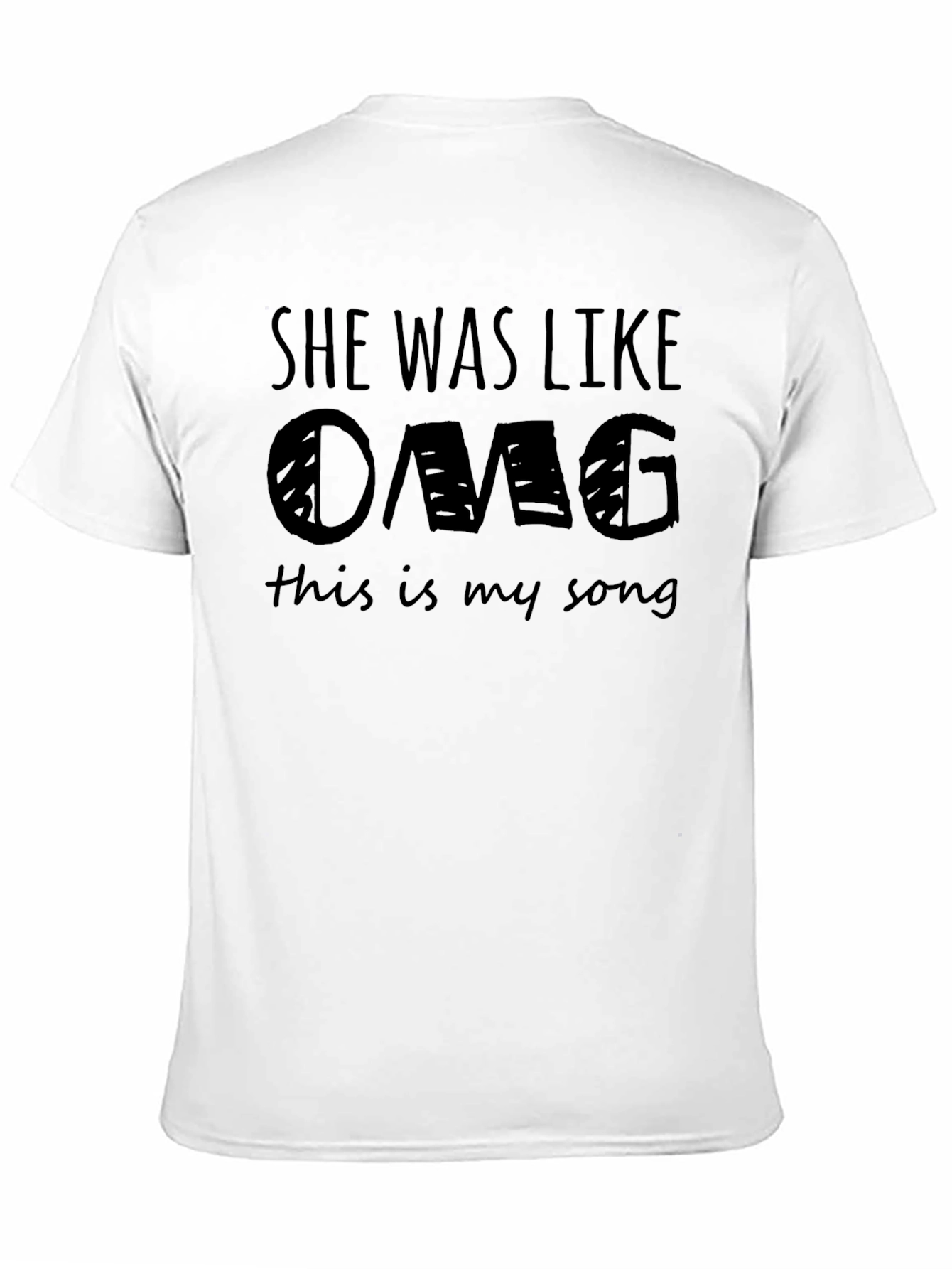 Black She Was Like OMG T-Shirt view 11