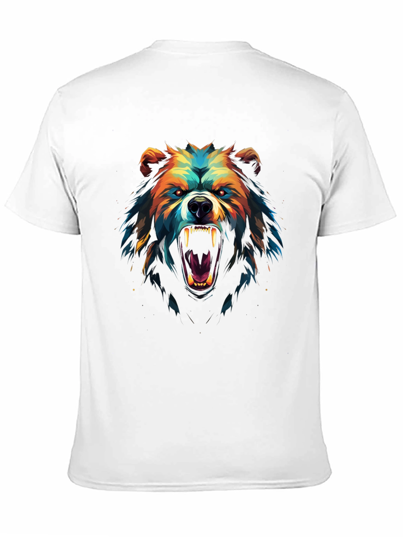 Black Fierce Bear Graphic Black T-Shirt view 11