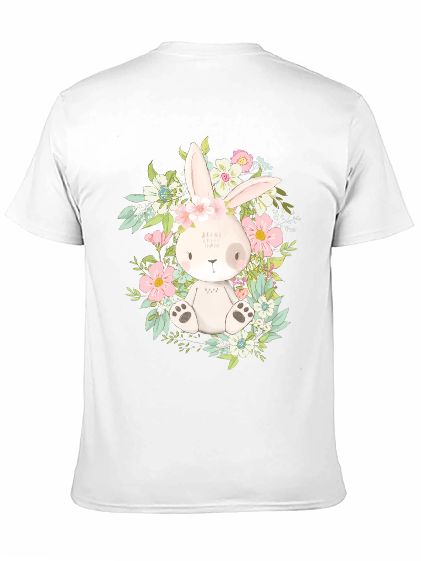 Black Floral Bunny Graphic Tee view 11