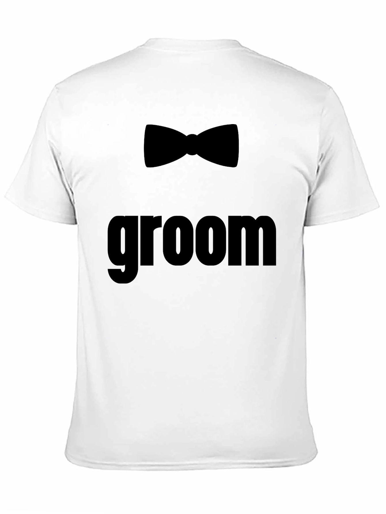 Black Groom Bow Tie T-Shirt - Wedding Party Tee view 11