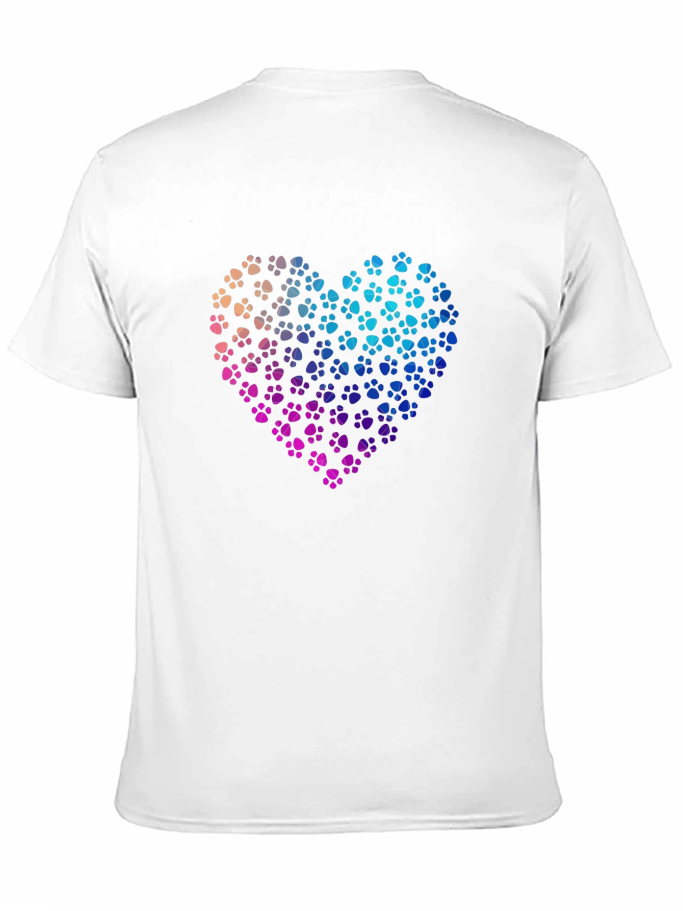 Black Paw Print Heart Graphic T-Shirt - Black view 11
