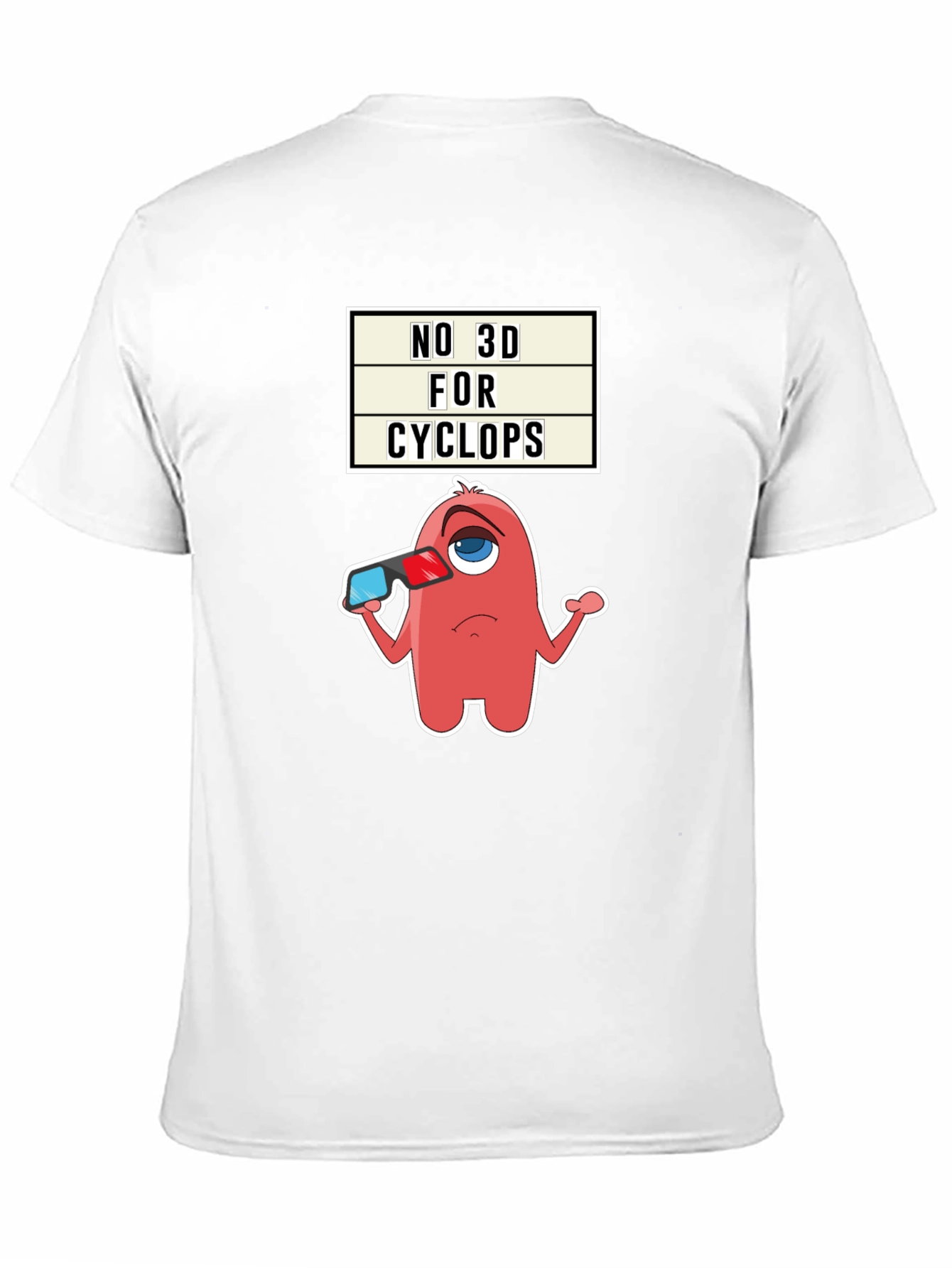 Black No 3D For Cyclops Graphic Tee view 11