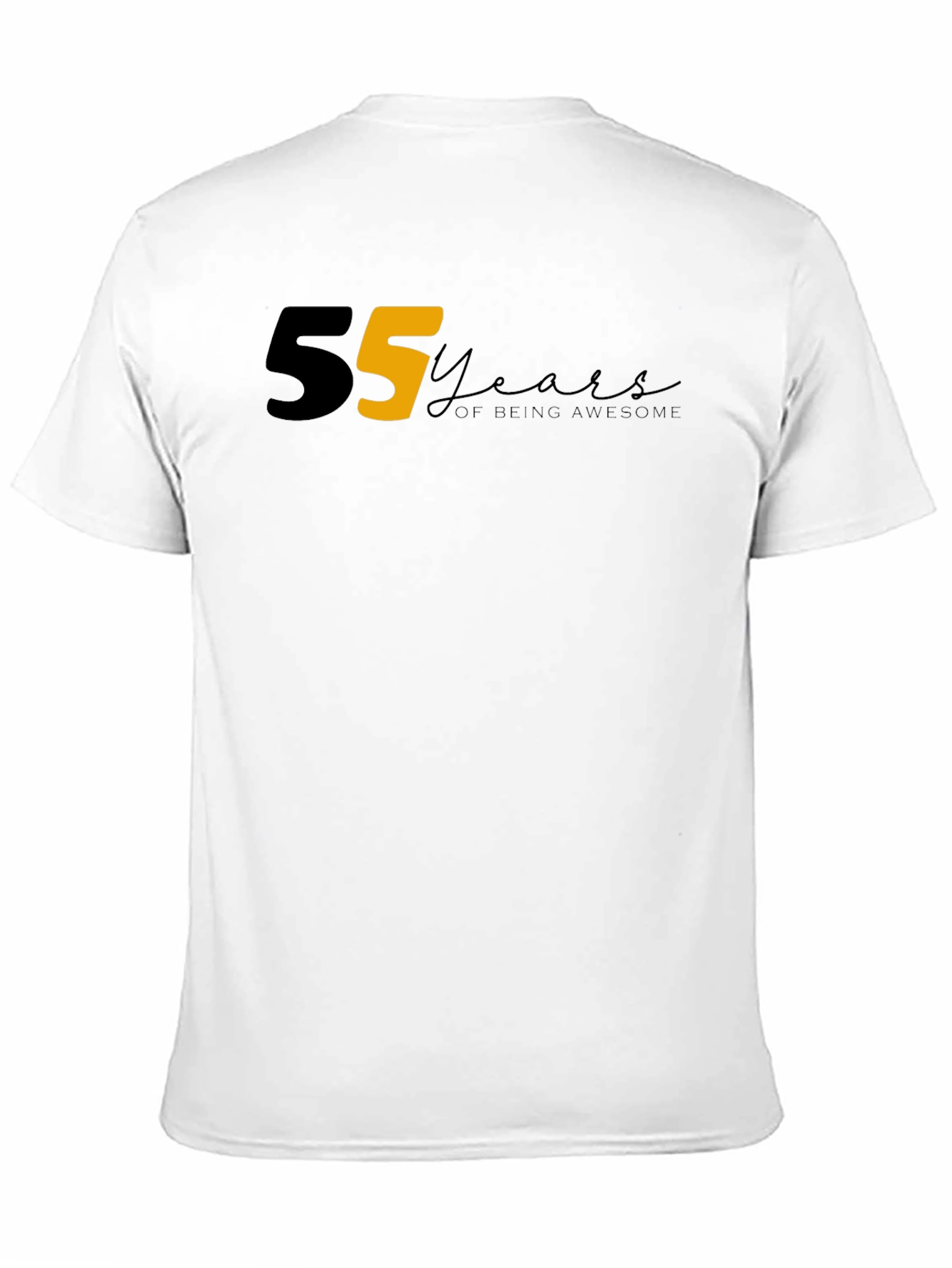 Black 55 Years of Being Awesome Graphic Tee - Black view 11