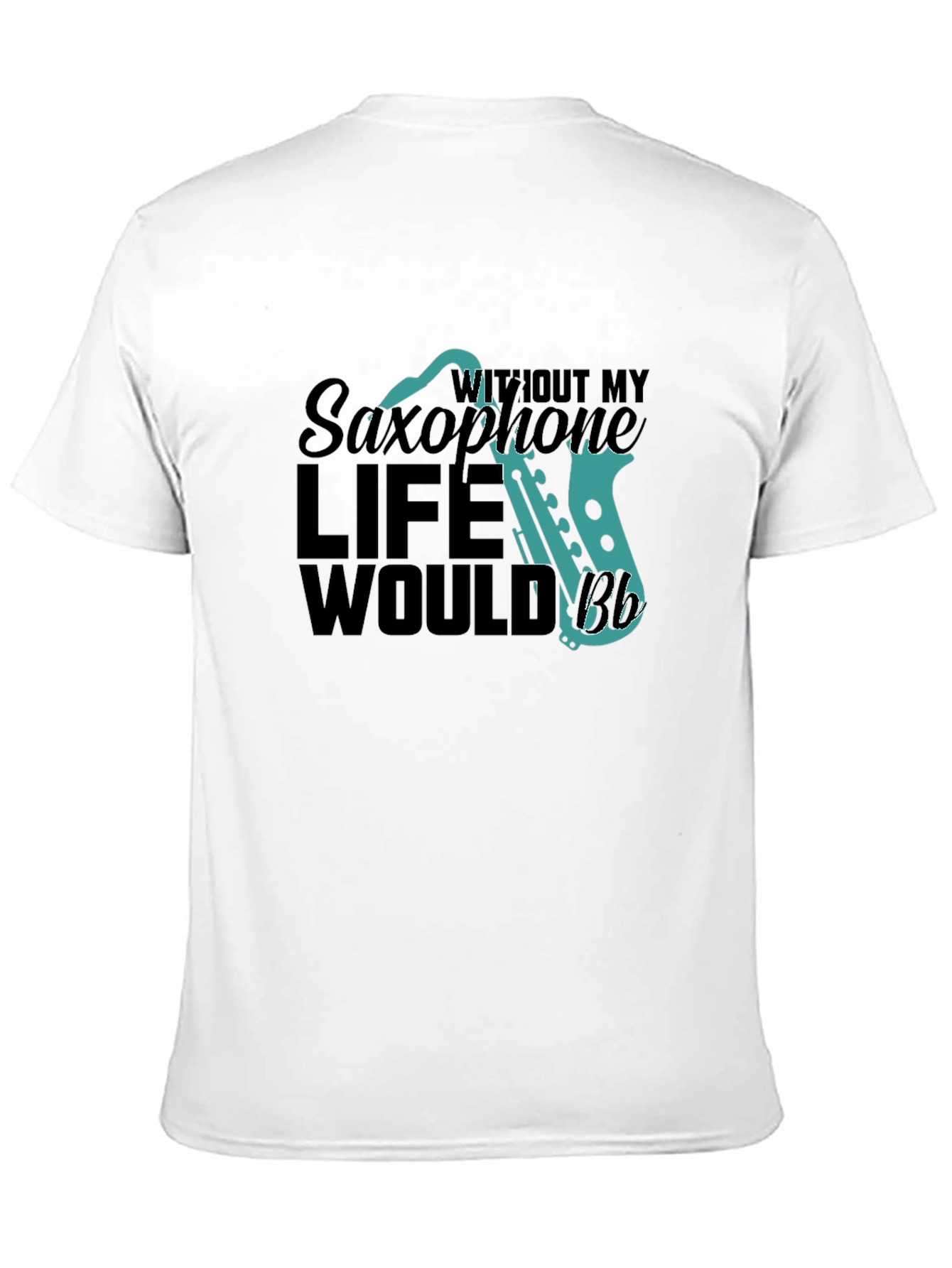 Black Saxophone Lover's T-Shirt - Musical Life Apparel view 11