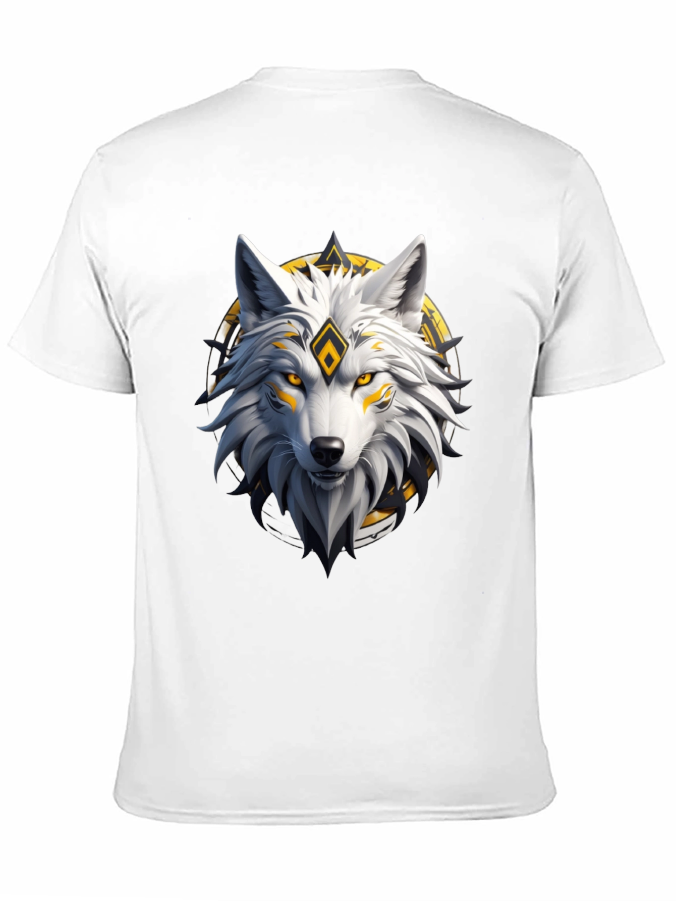 Black Wolf Graphic Print Crew Neck T-Shirt view 11