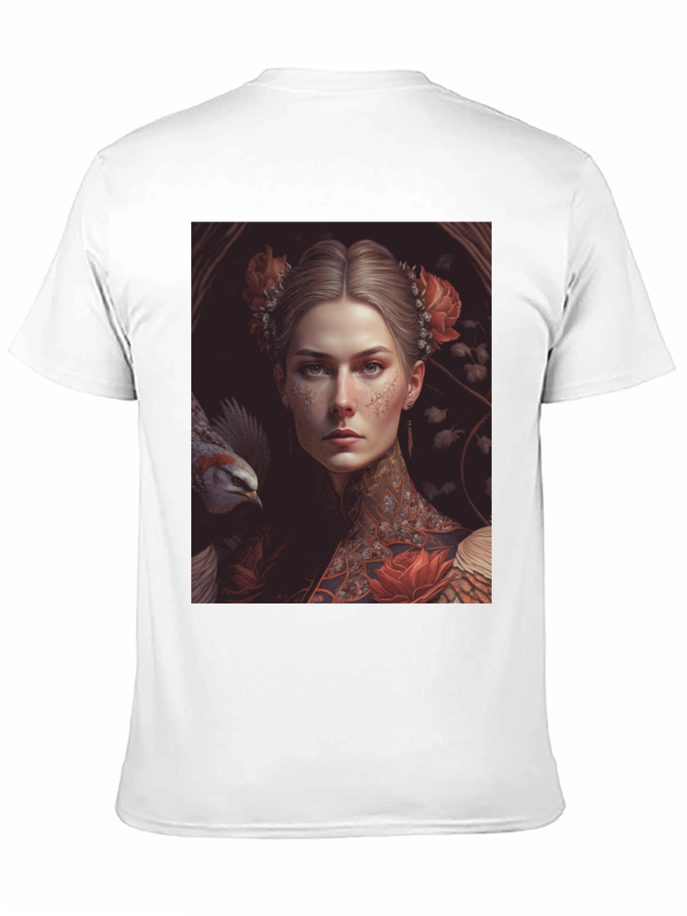 Black Floral Renaissance T-Shirt view 11