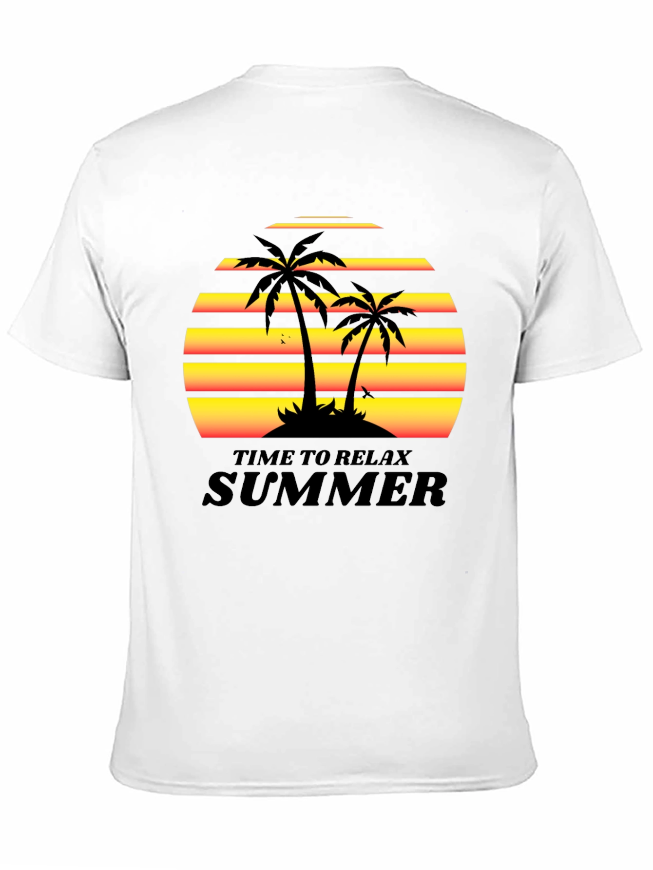 Summer Vibes Black T-Shirt - Time to Relax - 11