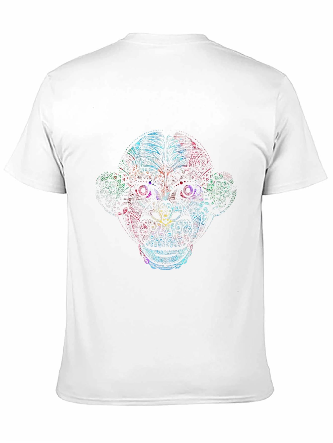 Black Vibrant Monkey Graphic Tee - Black Cotton T-Shirt view 11