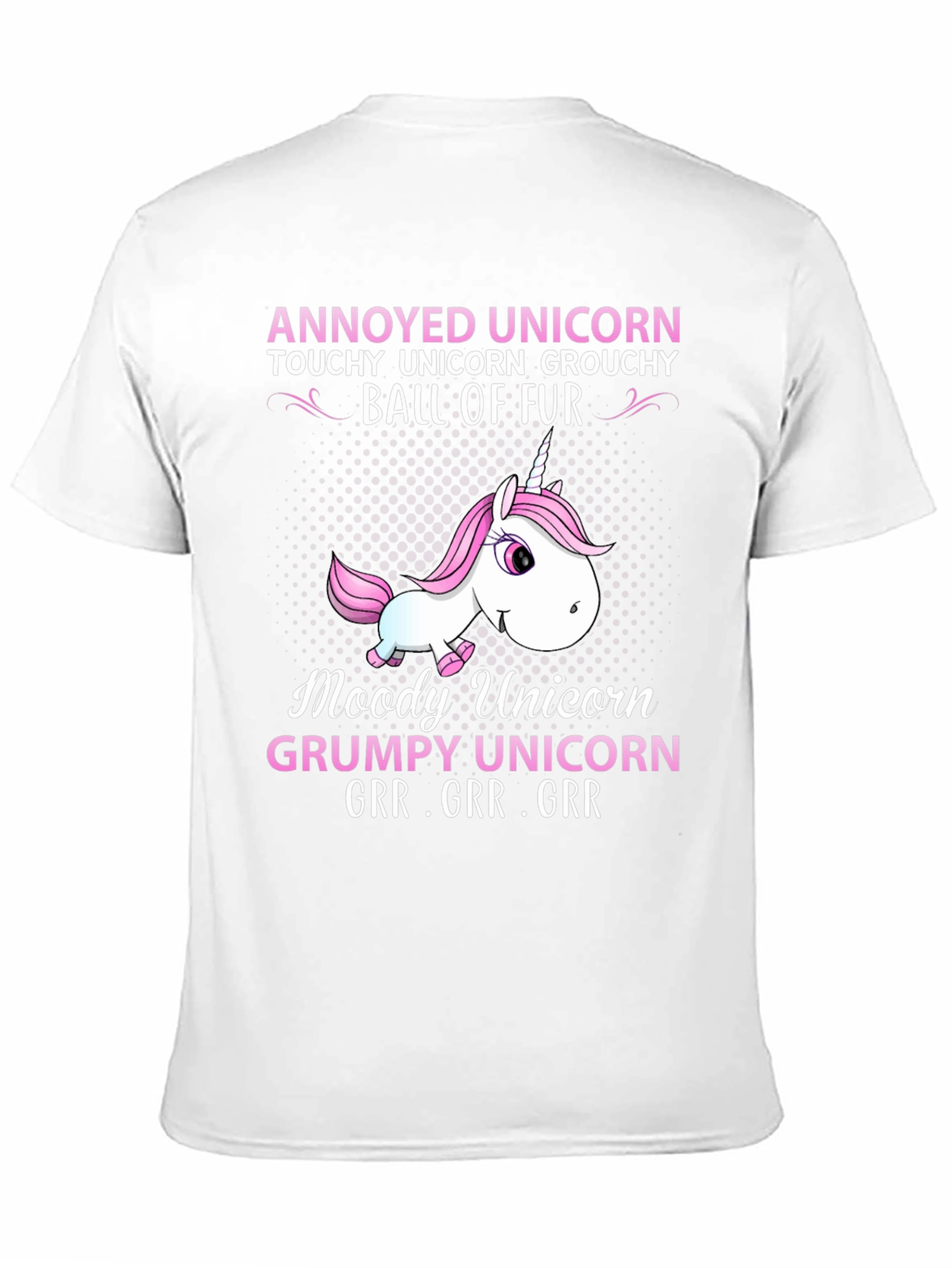 Black Annoyed Unicorn Graphic T-Shirt view 11
