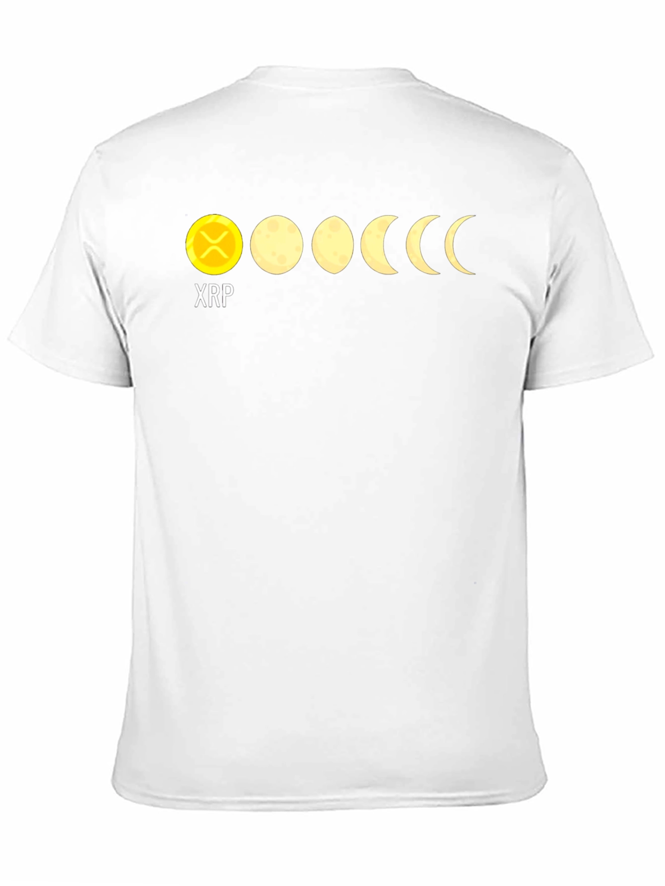 Black XRP Moon Phases Black Graphic T-Shirt view 11