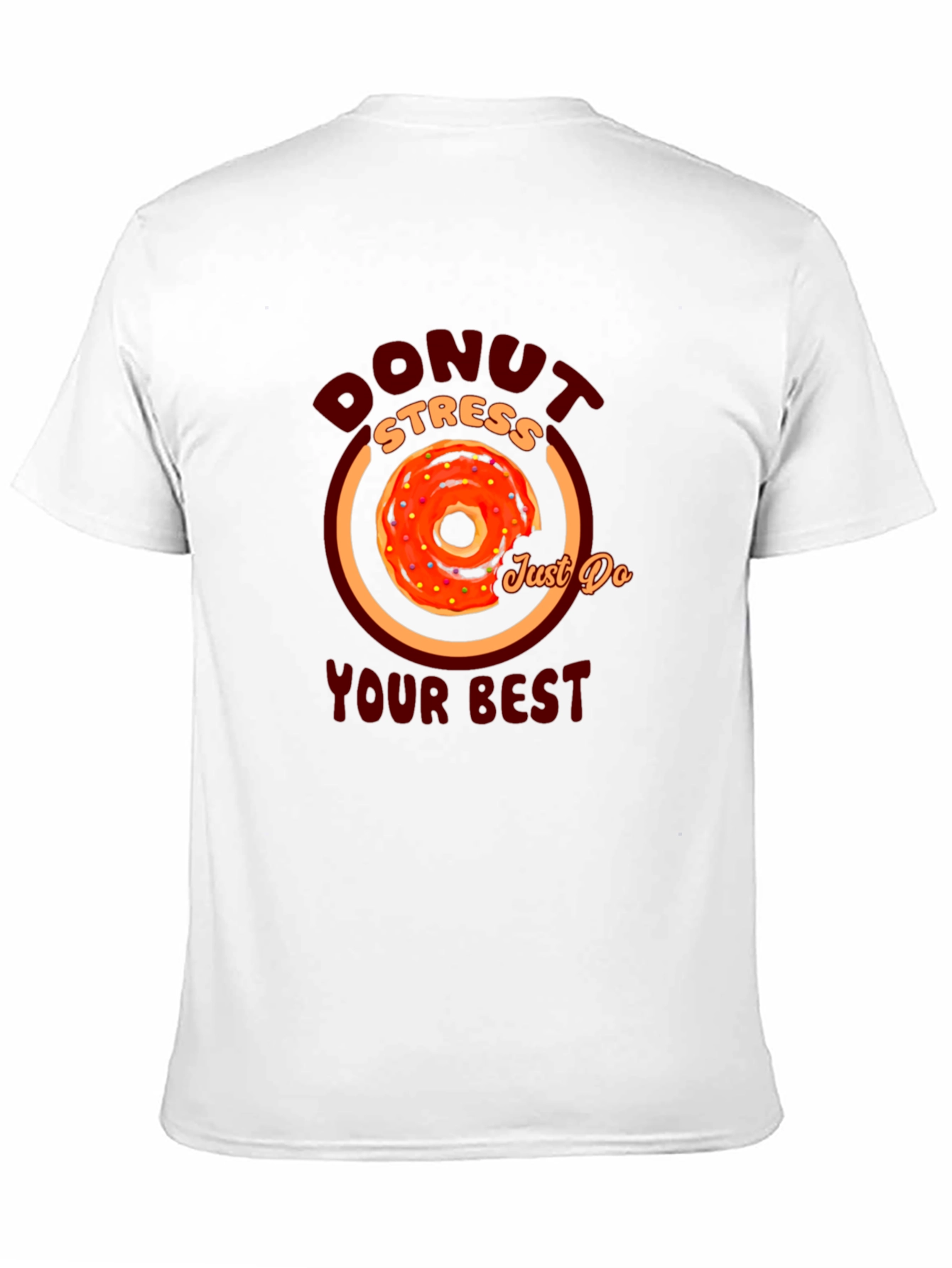 Black Donut Stress Graphic T-Shirt - Motivational Tee view 11