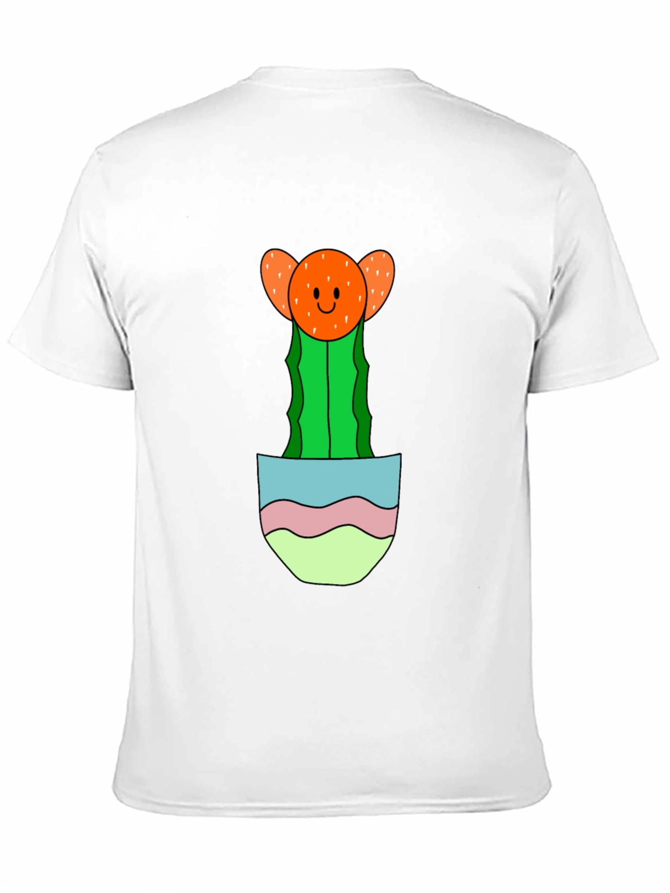 Black Cute Cactus Pocket T-Shirt - Unique Graphic Tee view 11