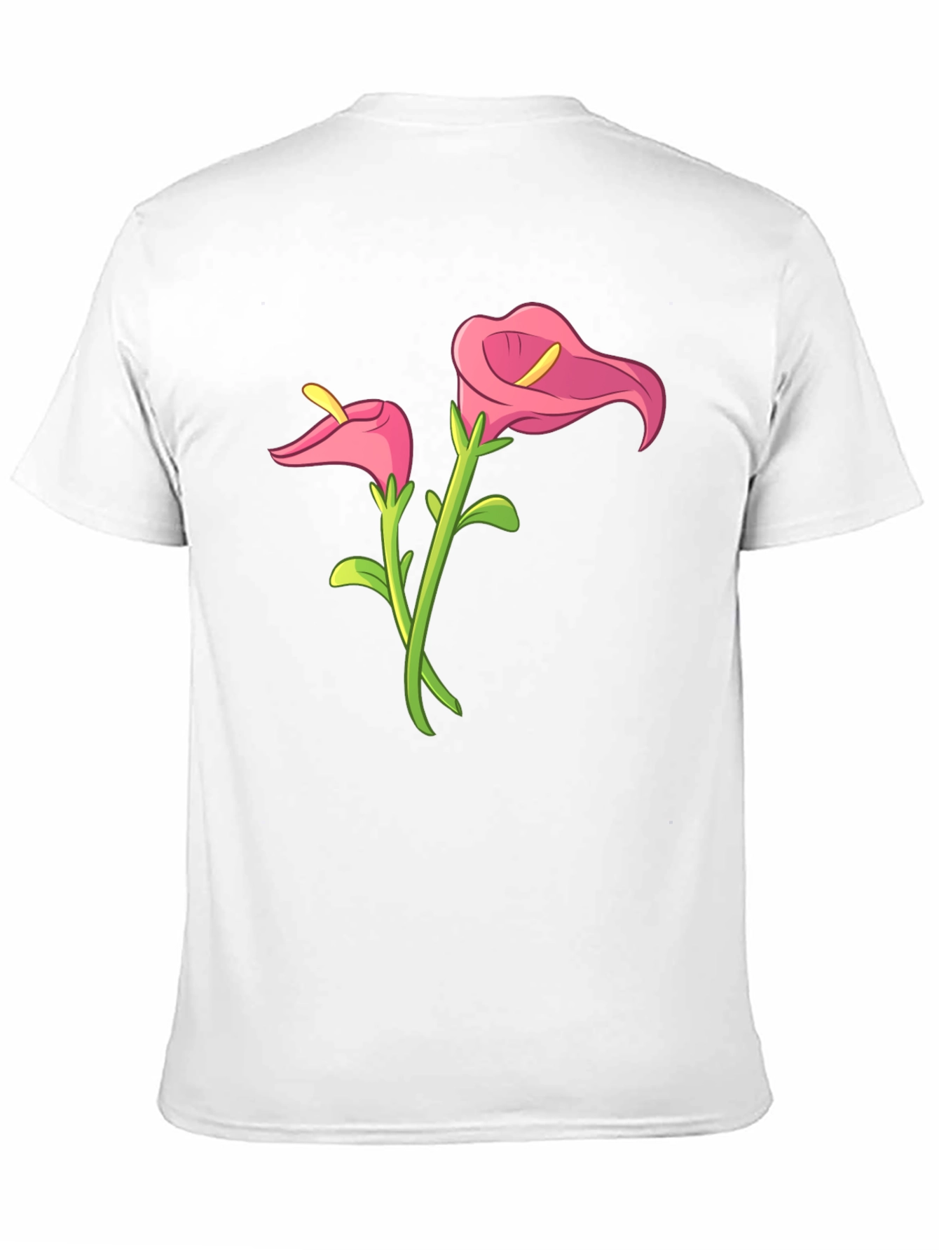 Black Floral Graphic Tee - Calla Lily Design view 11