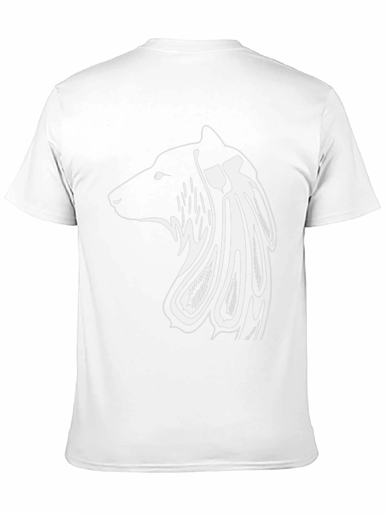 Black Tribal Bear Graphic Tee - Men's Black T-Shirt view 11