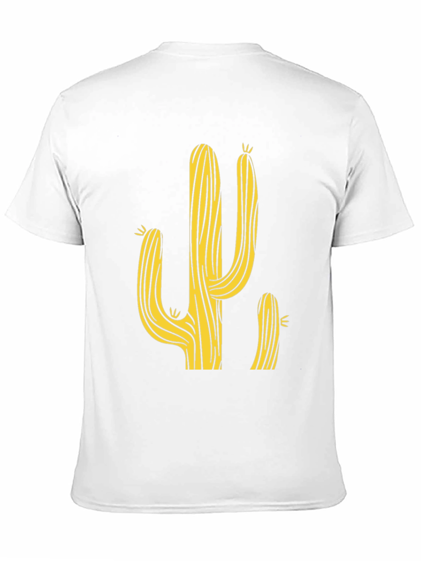 Black Cactus Graphic Print Men's T-Shirt view 11