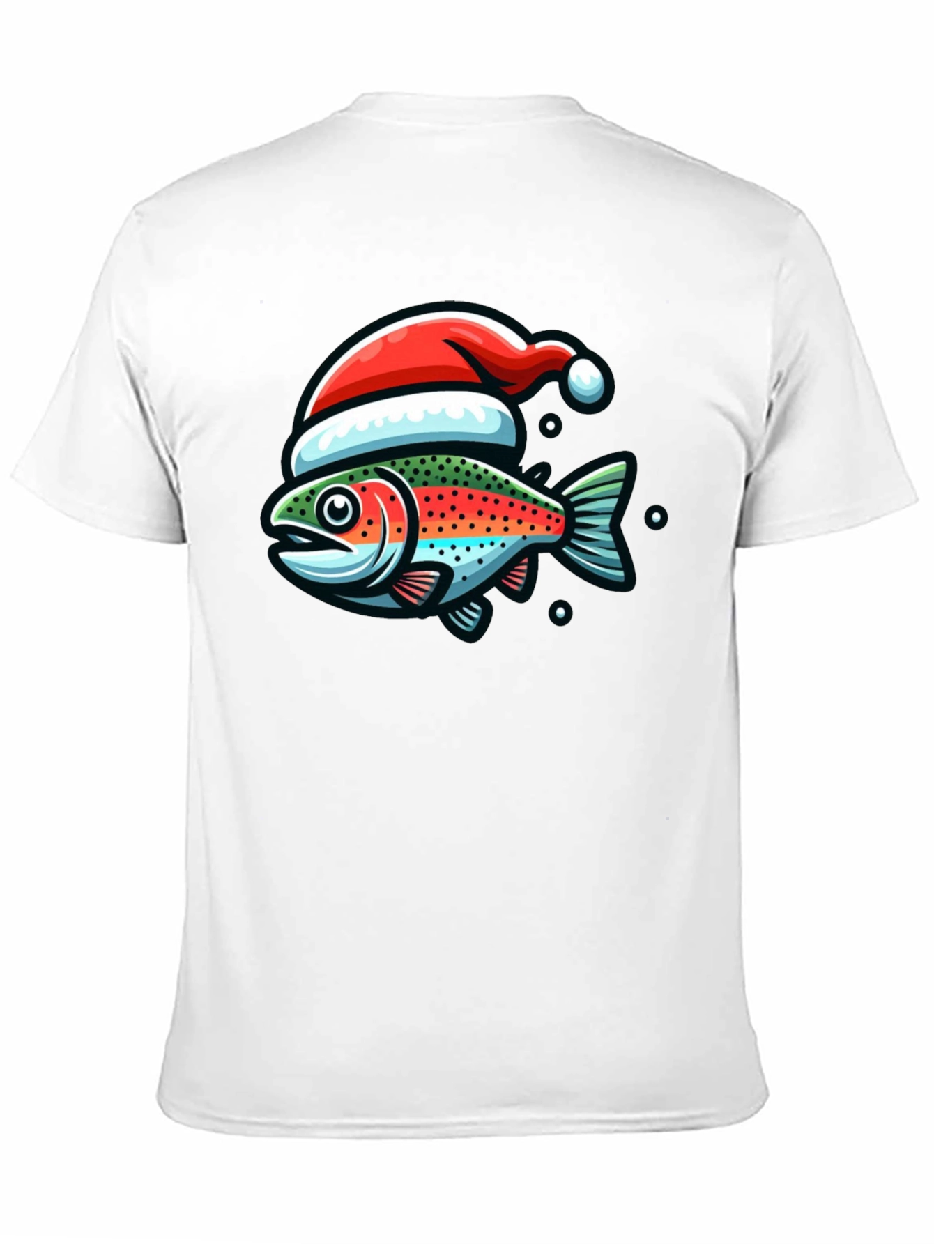 Festive Fishing Tee: Christmas Fish Graphic Shirt - 11