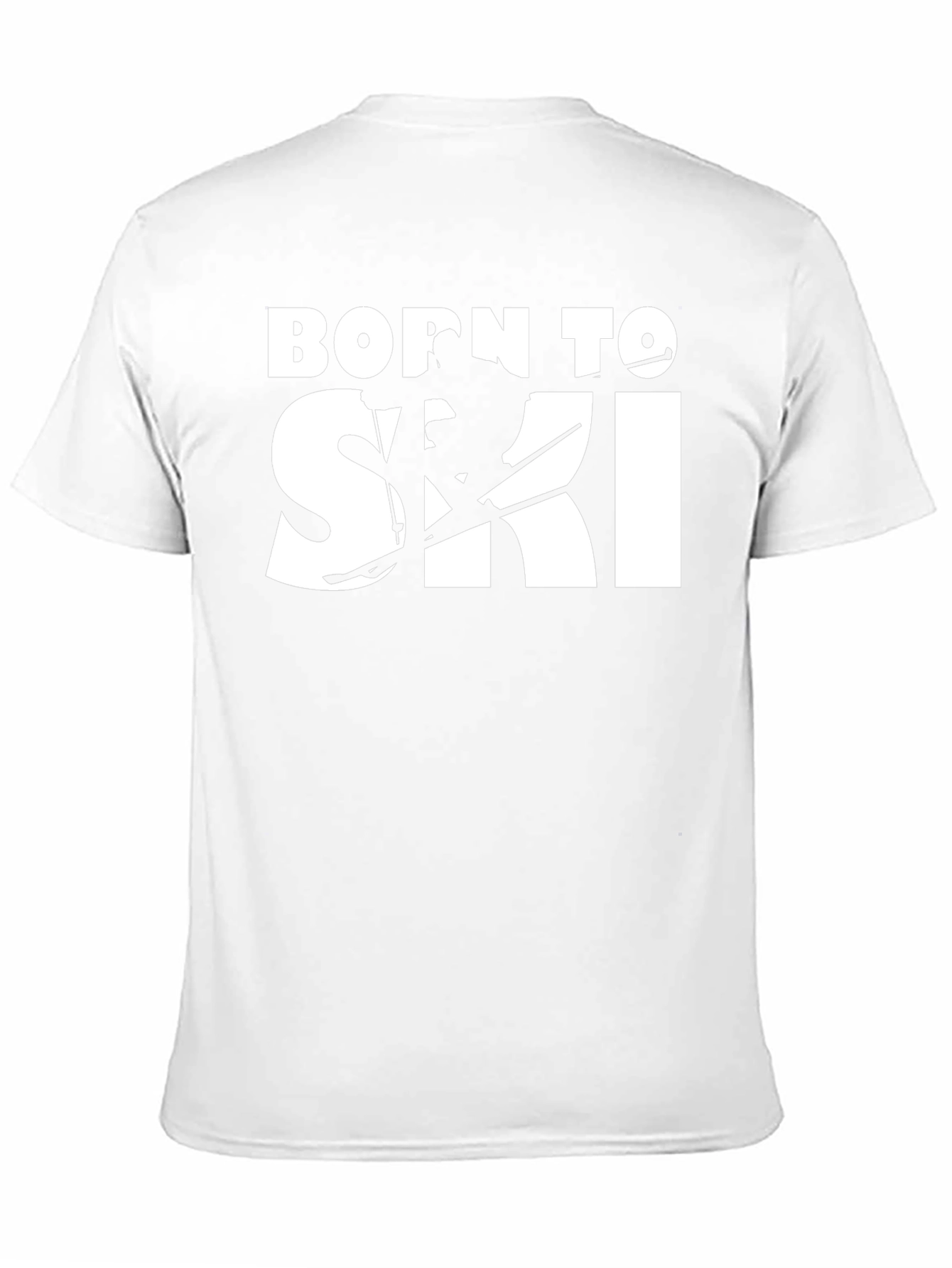 Black Born To Ski Black T-Shirt view 11