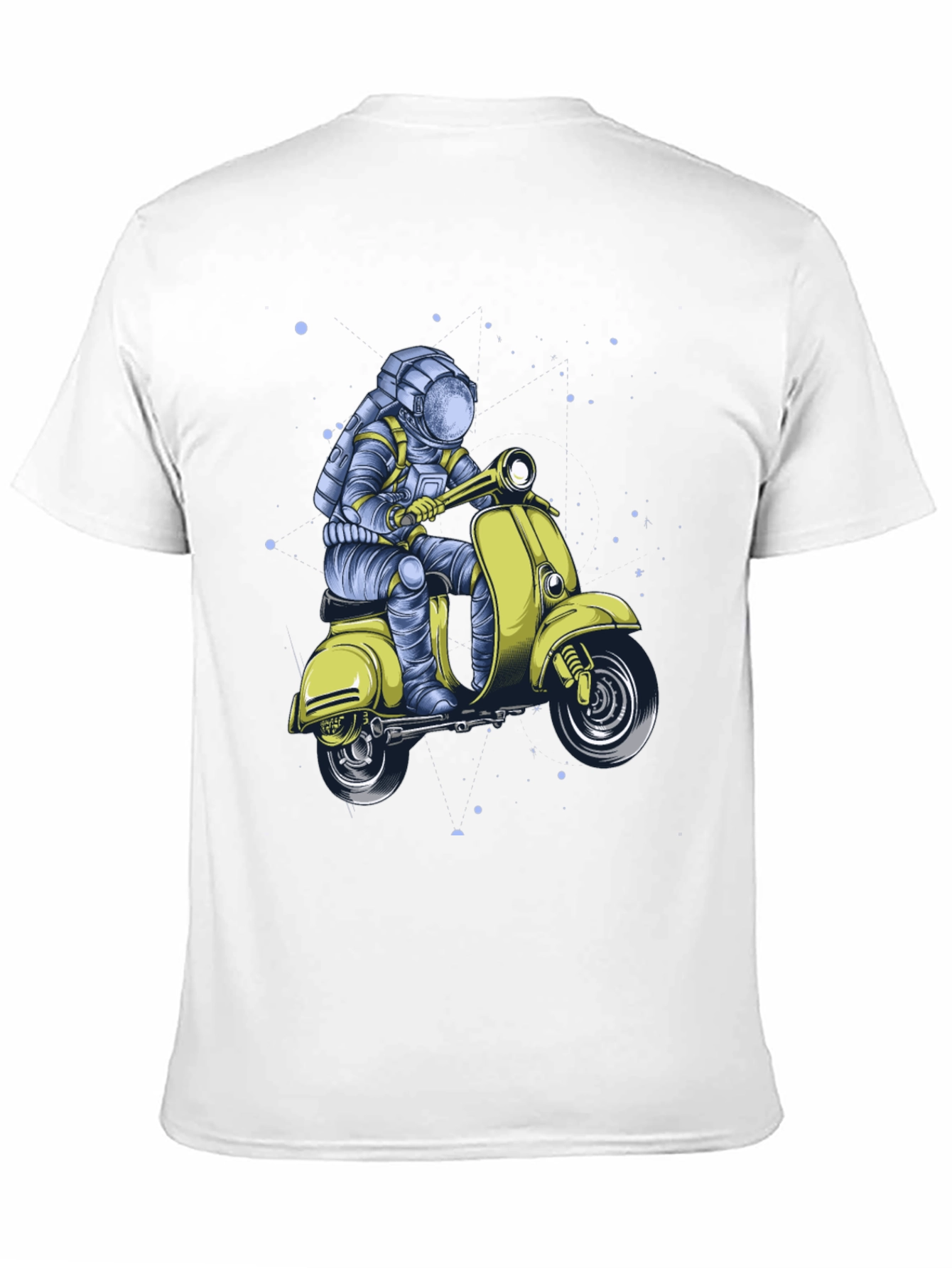 Black Astronaut on Scooter Graphic Tee - Black view 11