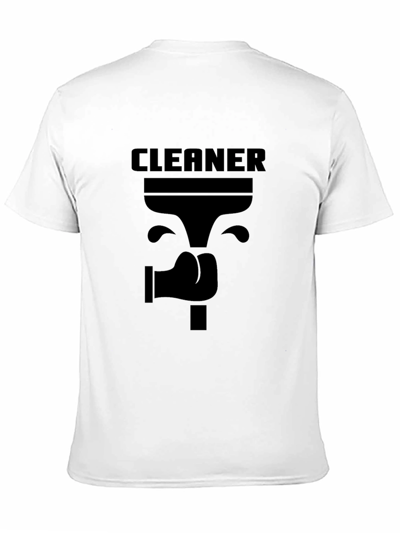 Black Cleaner Graphic T-Shirt - Novelty Design view 11