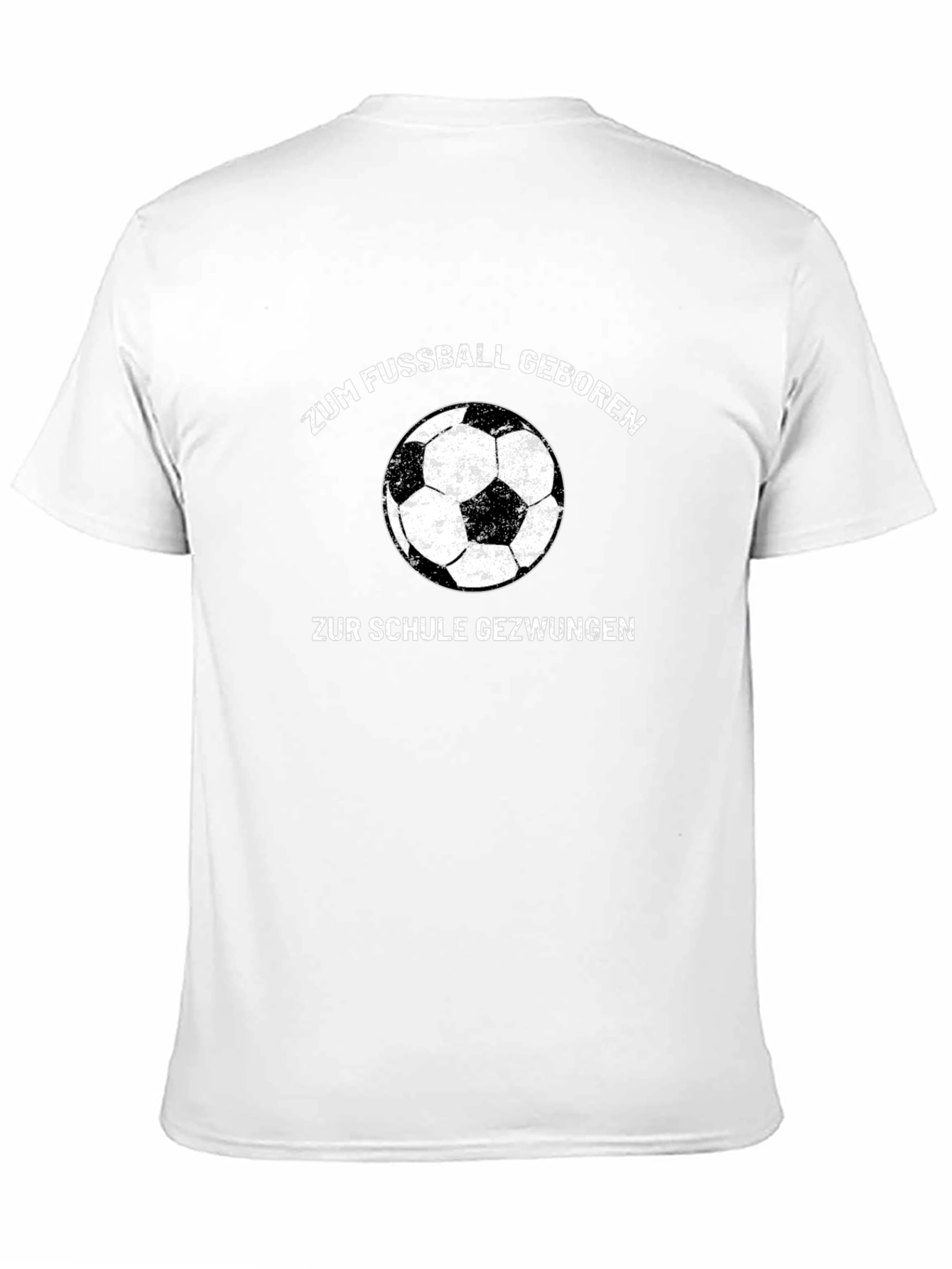 Black Soccer T-Shirt: Born to Play, Forced to Study view 11