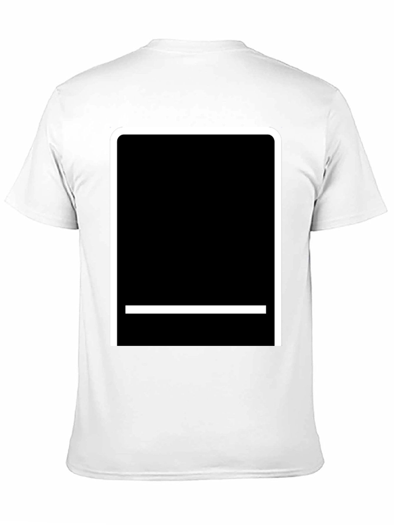 Black Modern Black T-Shirt with White Graphic Design view 11