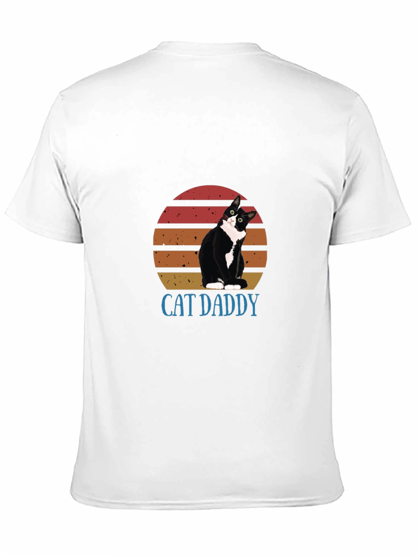 Black Cat Daddy Graphic Tee - Black Cotton T-Shirt view 11