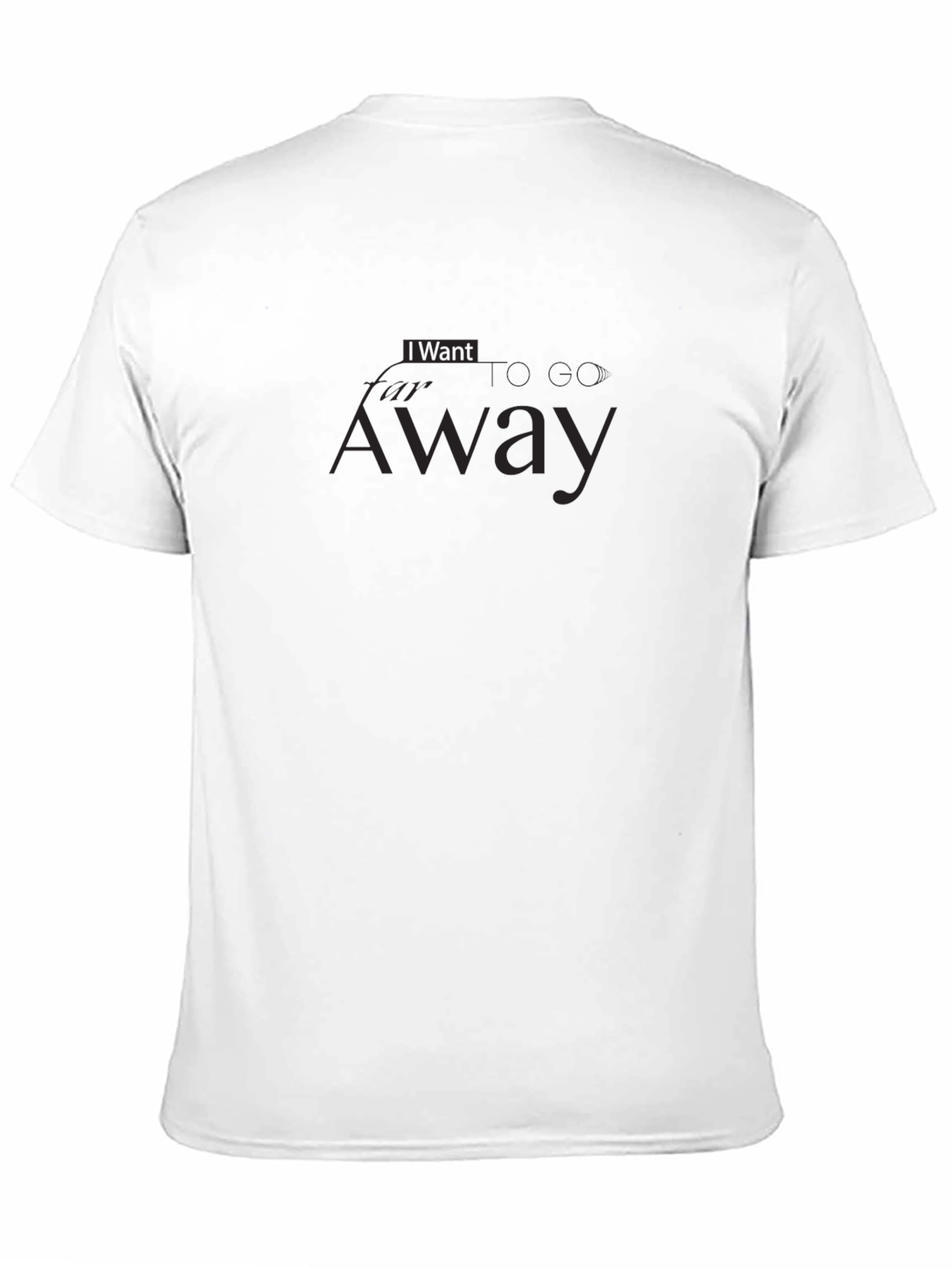 Black I Want To Go Away Graphic T-Shirt view 11