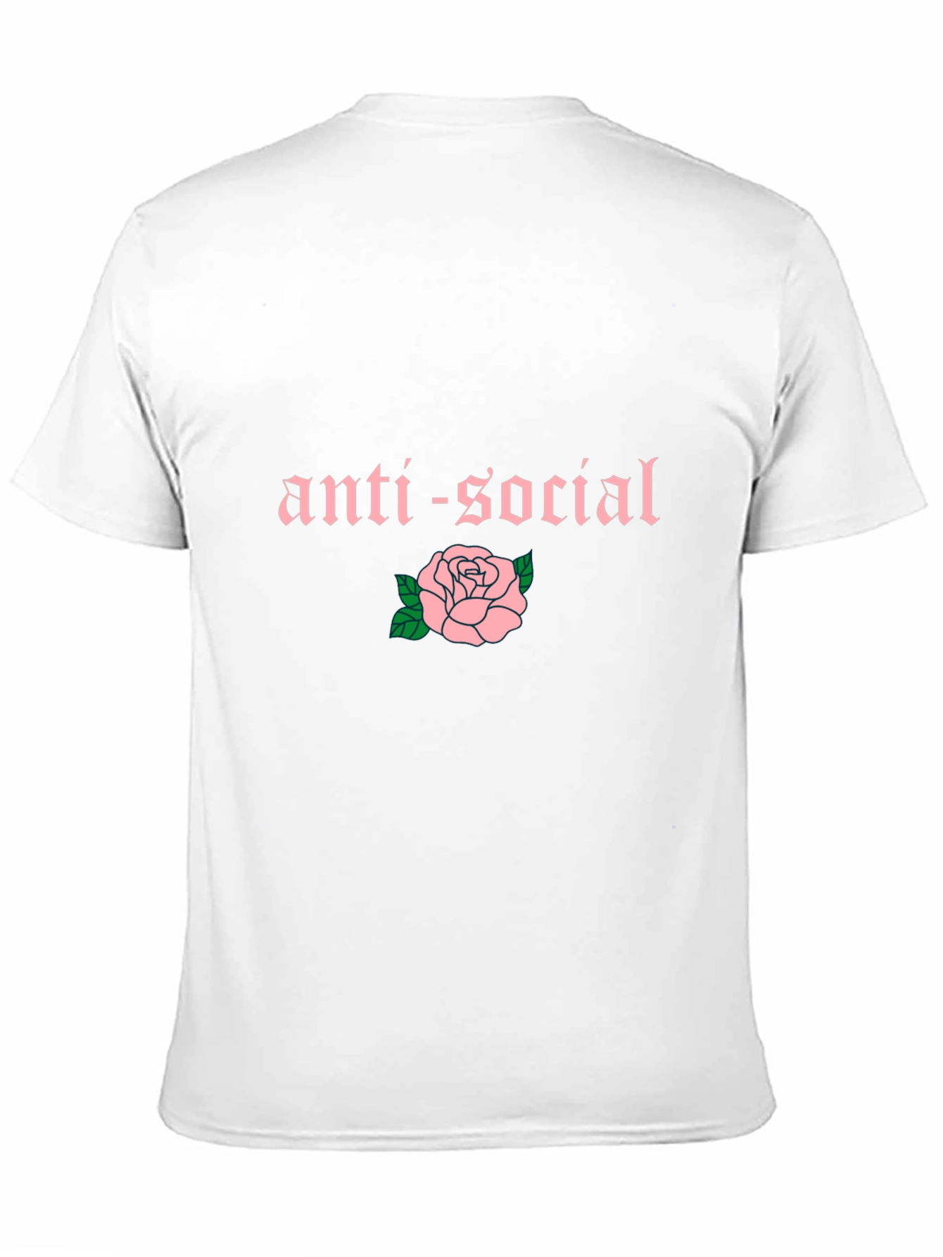 Black Anti-Social Rose Graphic Tee - Trendy Emo Aesthetic view 11
