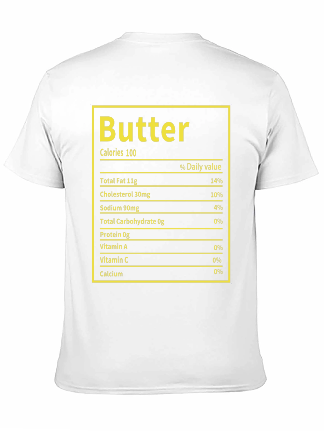 Black Butter Nutrition Facts T-Shirt - Foodie Humor Tee view 11