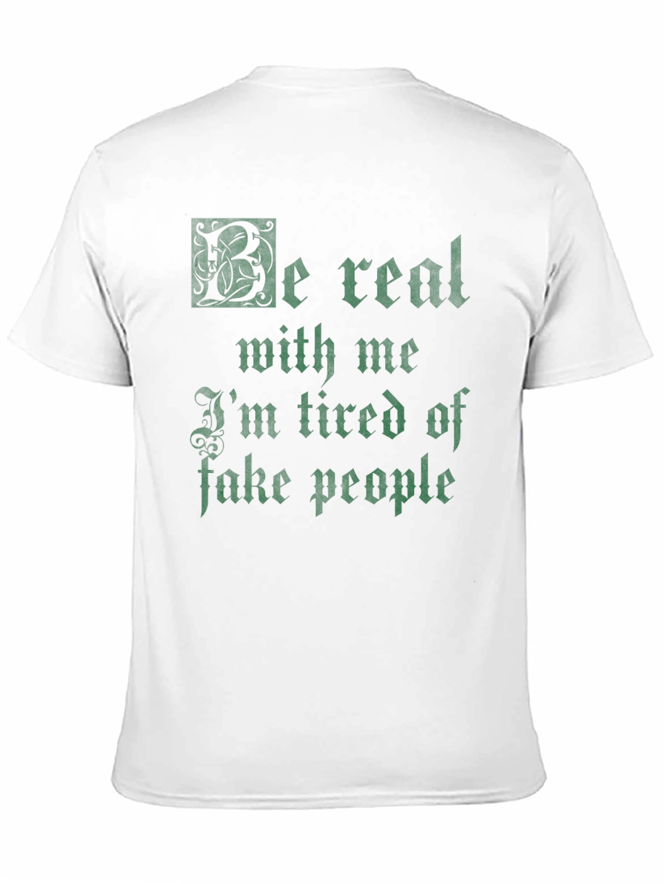 Black Be Real Men's Graphic T-Shirt view 11