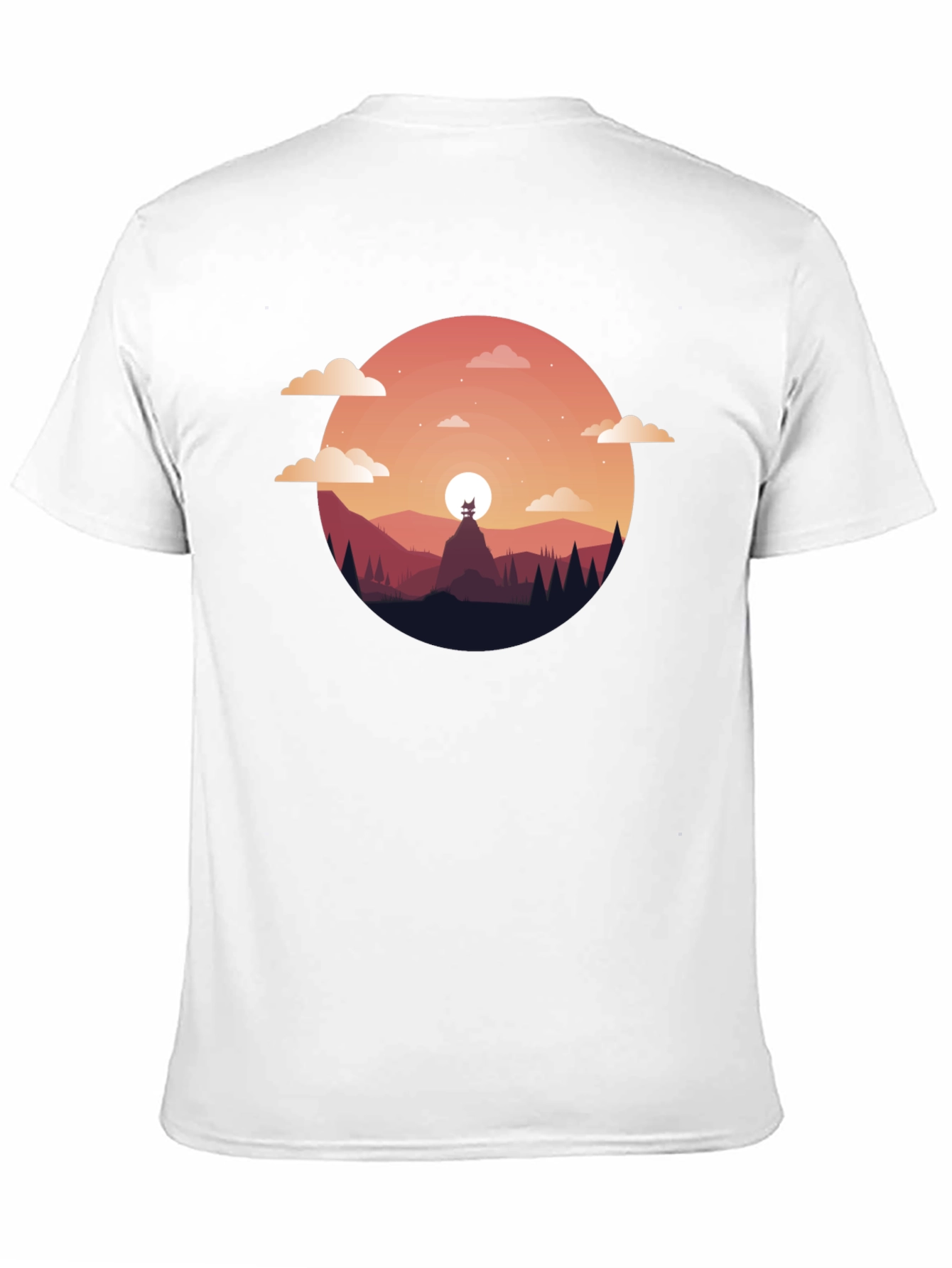 Black Sunset Mountain Graphic Tee - Black T-Shirt view 11