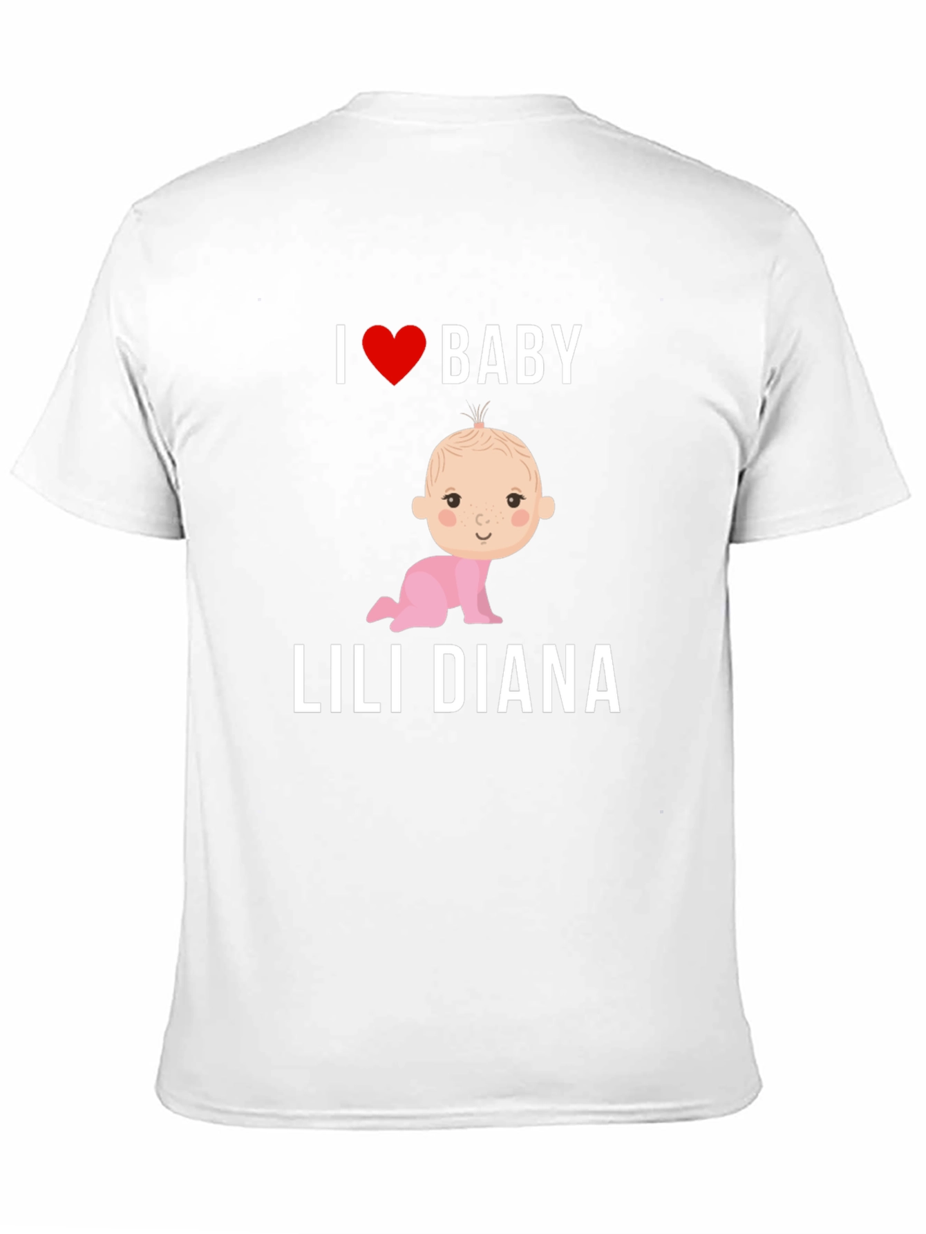 Black I Love Baby Lili Diana T-Shirt, Cute Baby Tee view 11