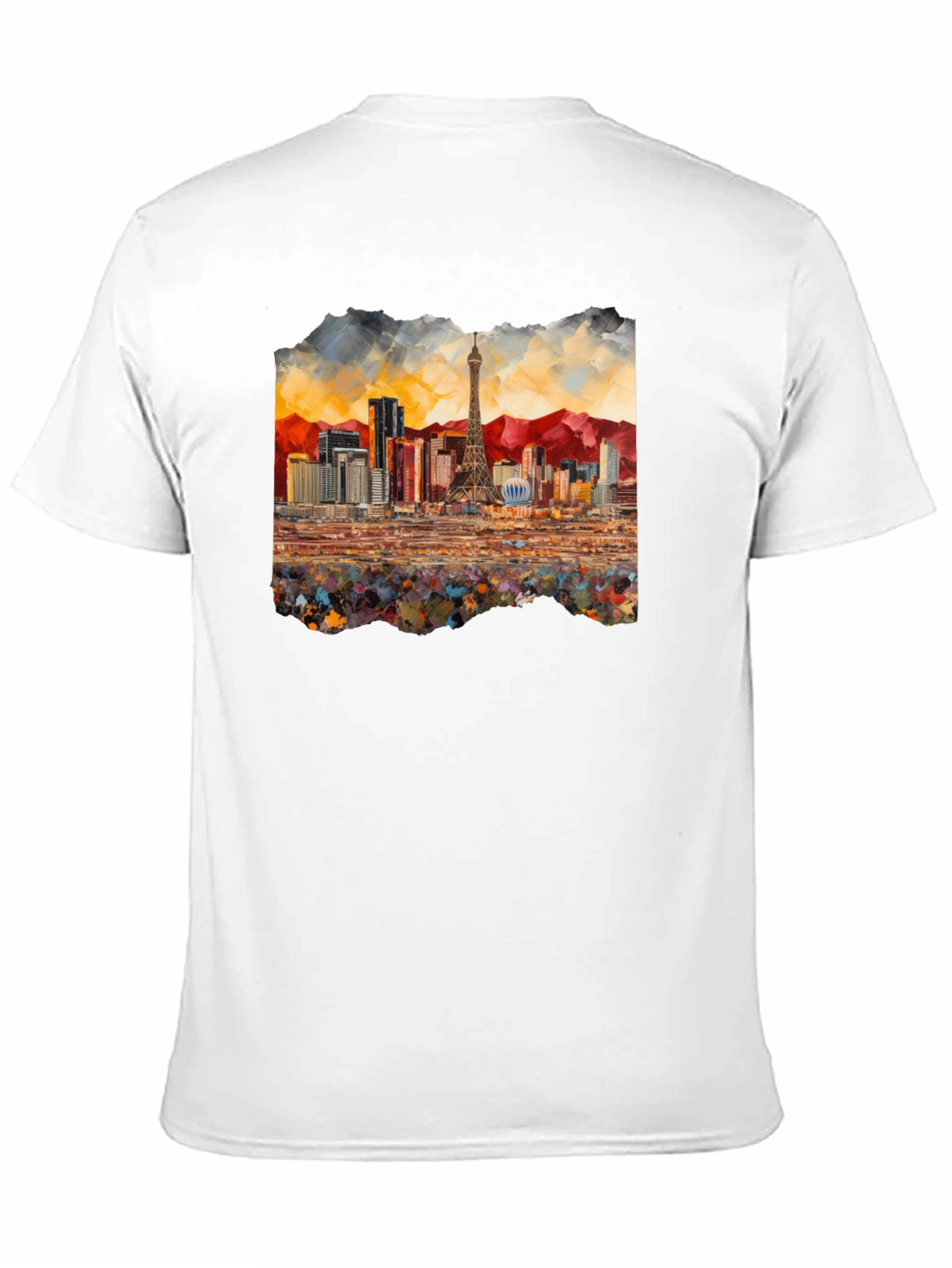 Black Las Vegas Skyline Black T-Shirt view 11