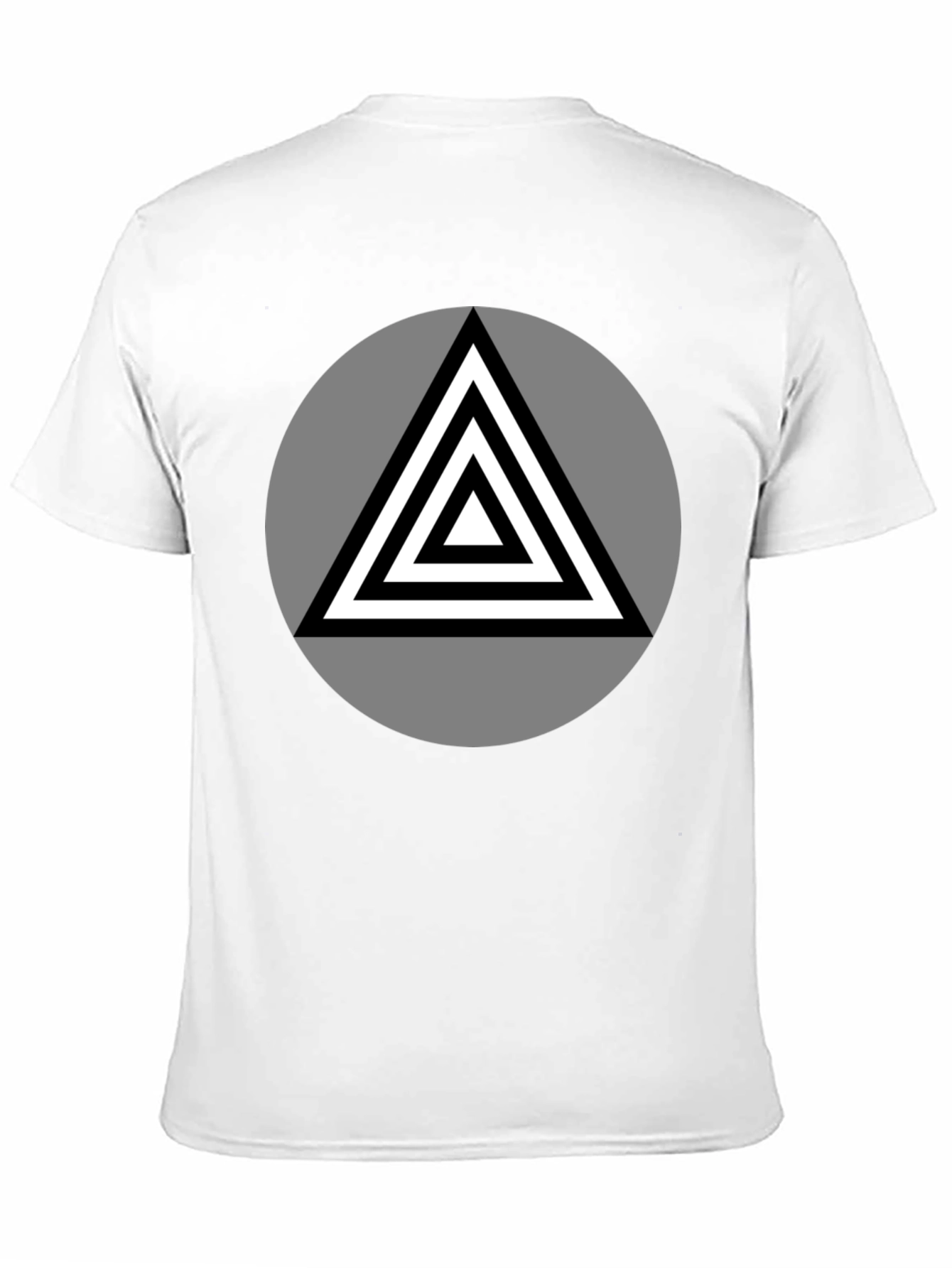 Black Geometric Triangle Graphic T-Shirt view 11