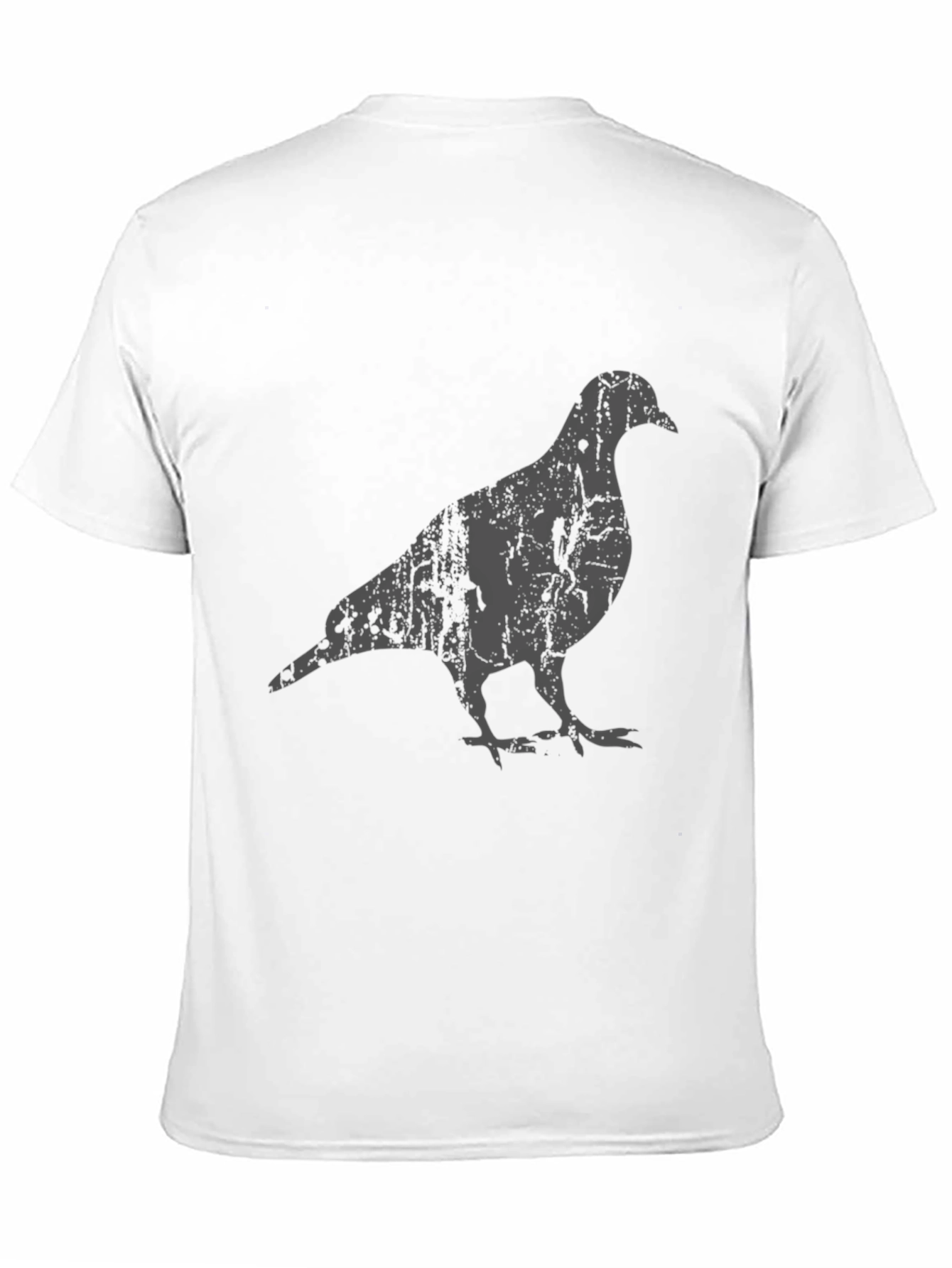 Black Distressed Pigeon Graphic Tee - Men's Black T-Shirt view 11