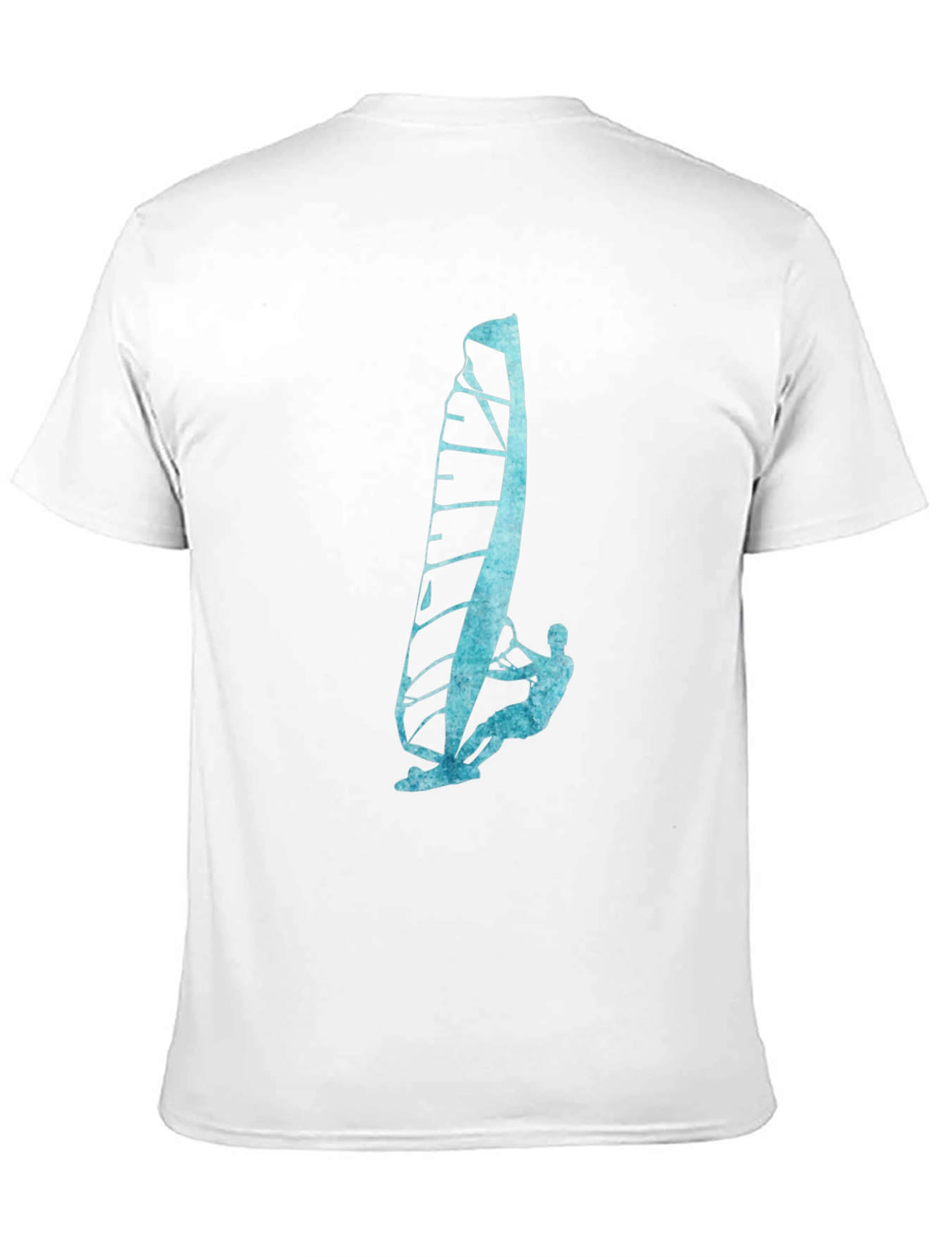 Black Windsurfer Graphic Tee - Black Cotton Blend T-Shirt view 11