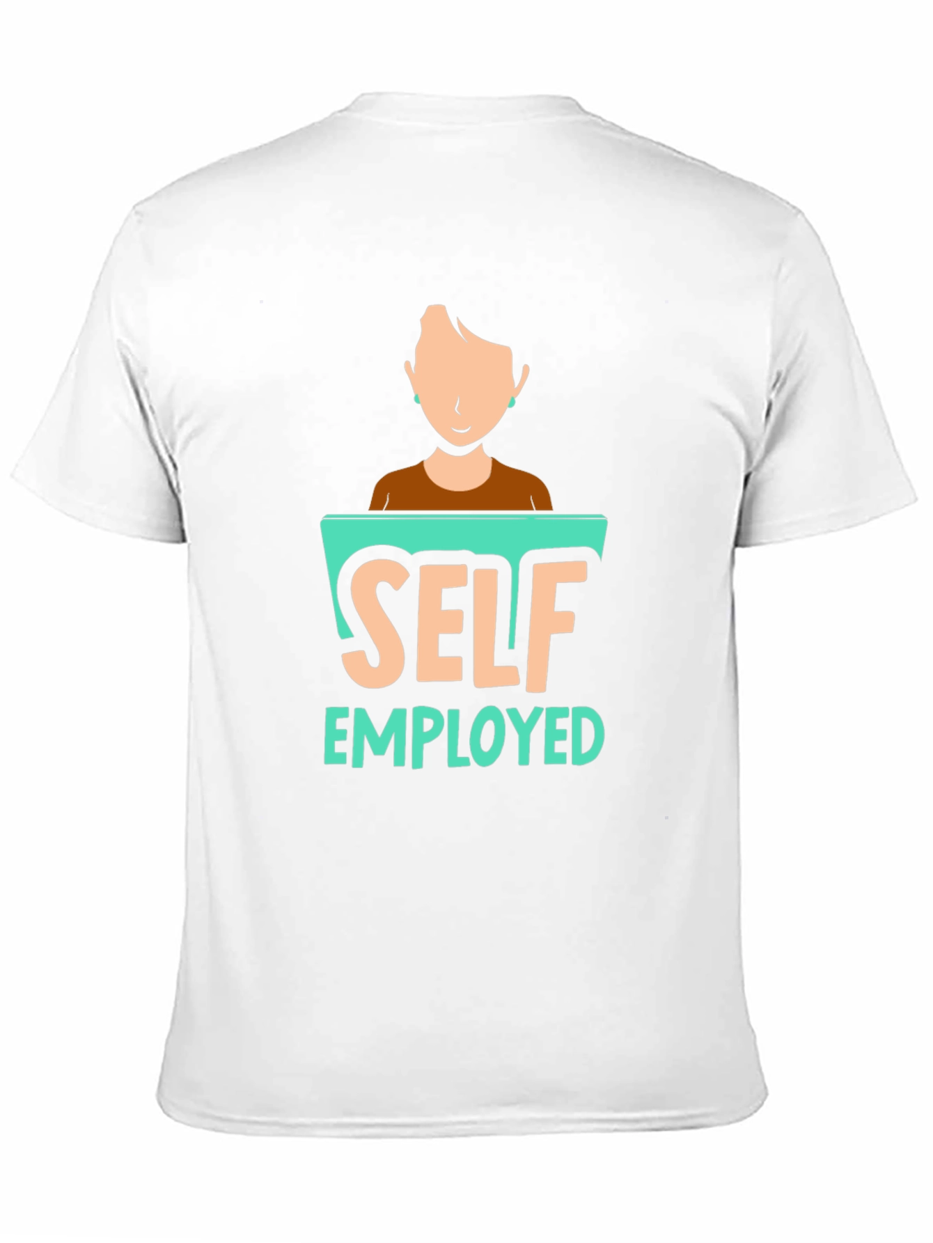 Black Self Employed Graphic T-Shirt, Black Cotton Blend view 11