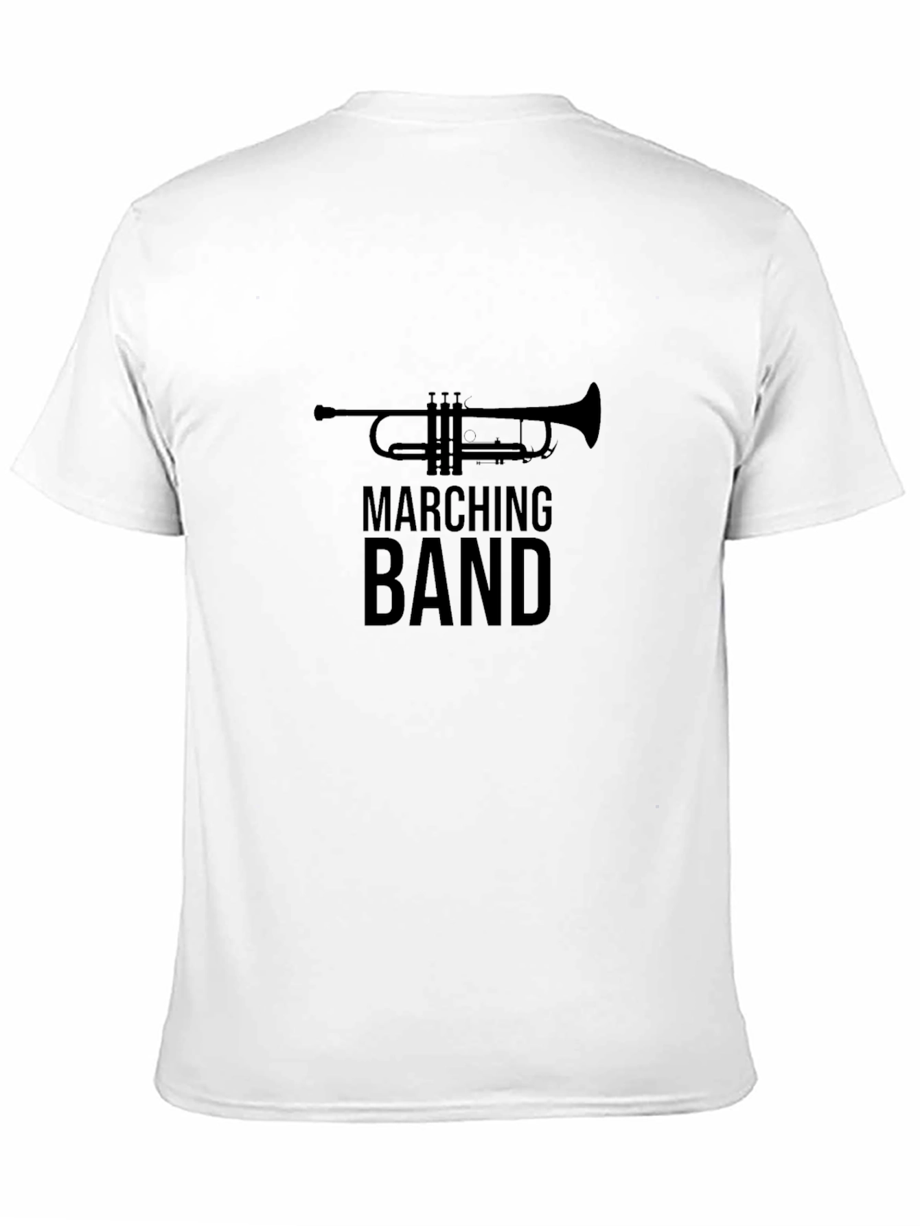 Black Marching Band Trumpet T-Shirt view 11