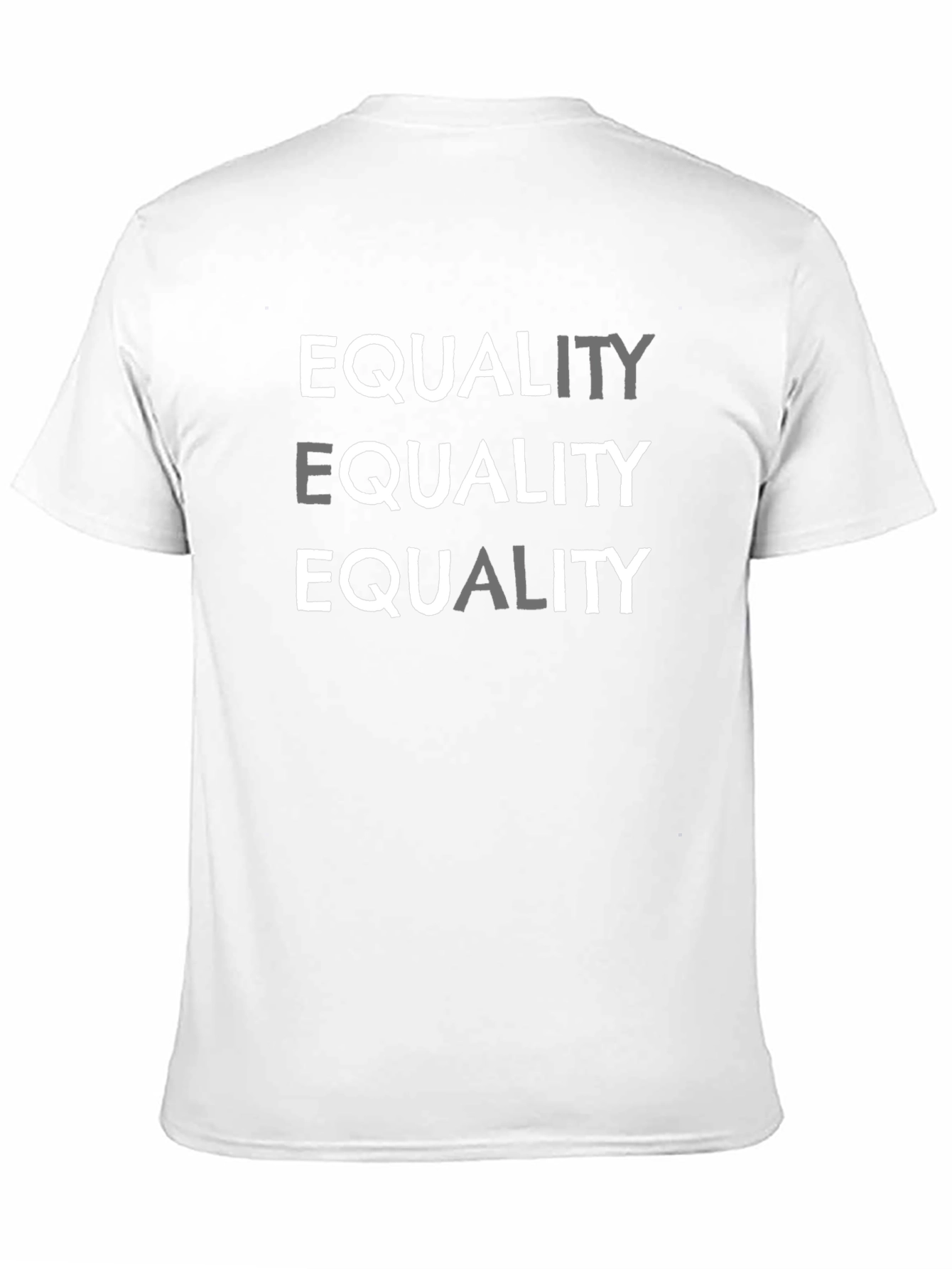 Black Equality Graphic Print Crew Neck T-Shirt view 11