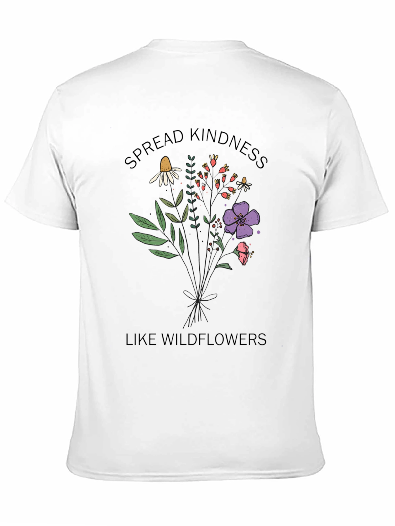 Black Spread Kindness Wildflower Graphic Tee view 11