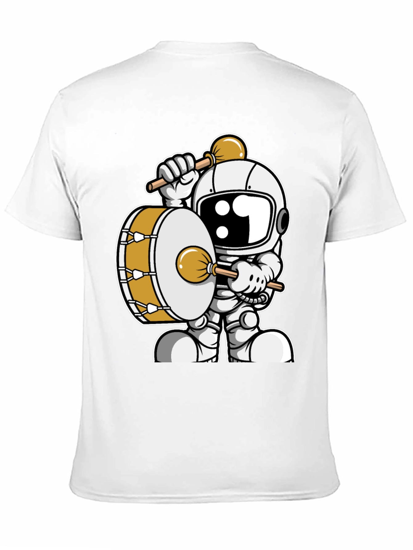 Black Astronaut Drummer T-Shirt - Space Musician Tee view 11